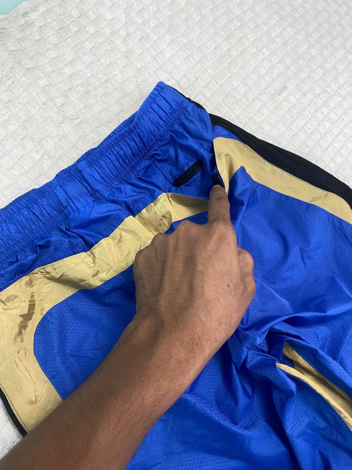 Bodega × Nike 💥 VINTAGE NIKE 90S BAGGY WIDE LEG SWOOSH TRACK PANTS Y2K Size US 32 / EU 48 - 11 Thumbnail