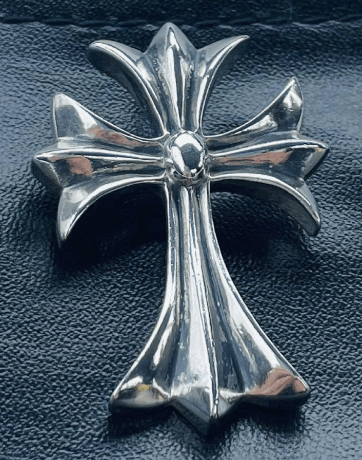 image of Archival Clothing Silver 925 Cross Pendant, Men's