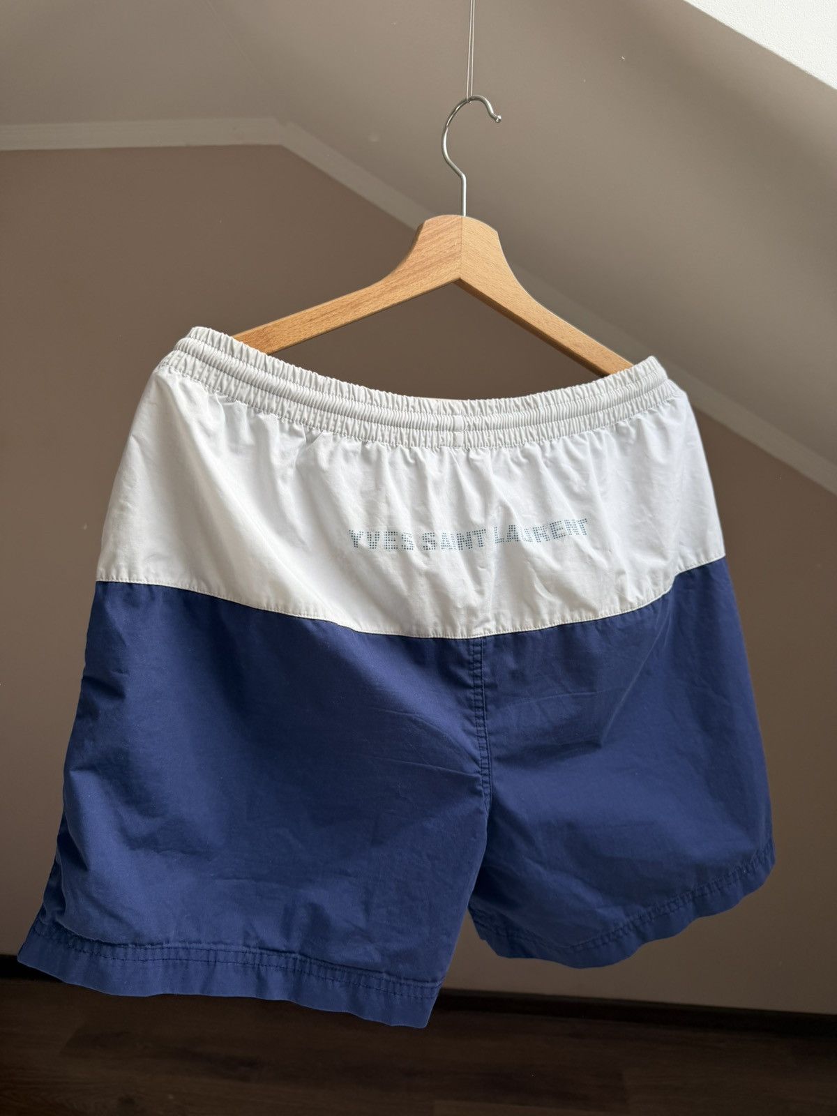 Yves Saint Laurent Vintage 90's Yves Saint Laurent Big Logo Shorts Rare Archive Size US 33 - 2 Thumbnail