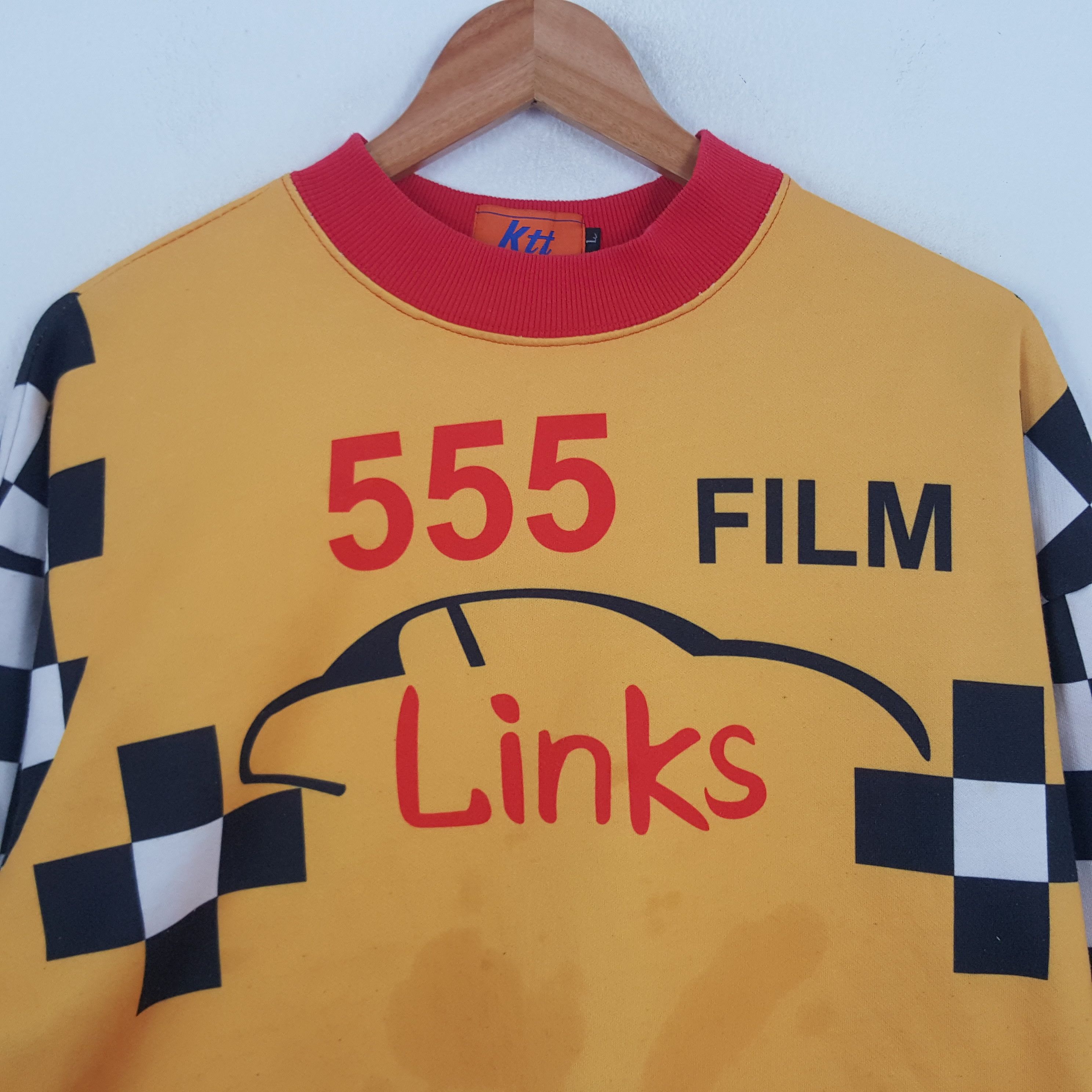 Japanese Brand × Vintage Vintage KTT 555 Film Link Racing Japanese Team Sweatshirt Size US L / EU 52-54 / 3 - 2 Thumbnail