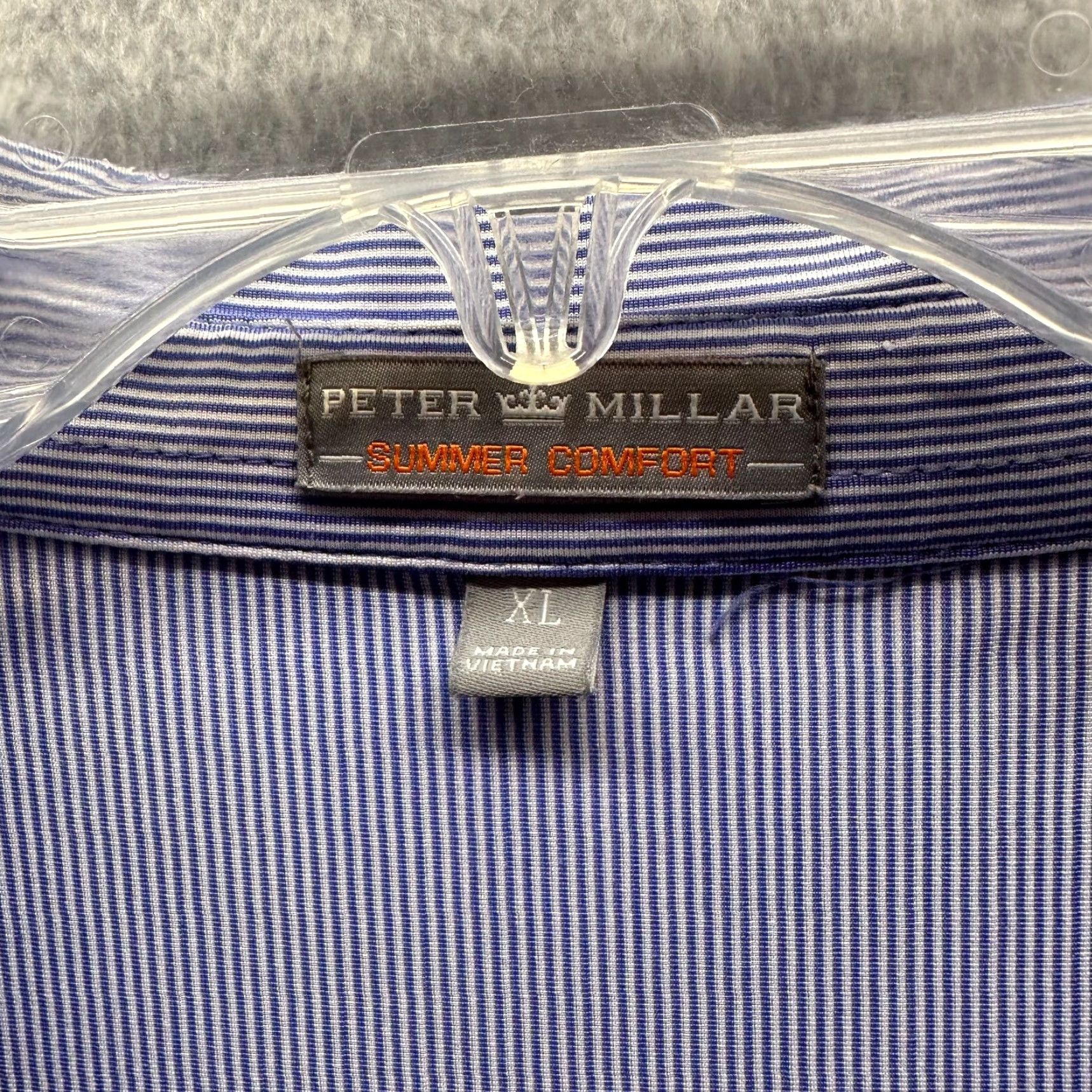 Peter Millar Peter Millar Polo Shirt Mens XL Blue White Polo Shirt Size US XL / EU 56 / 4 - 3 Thumbnail