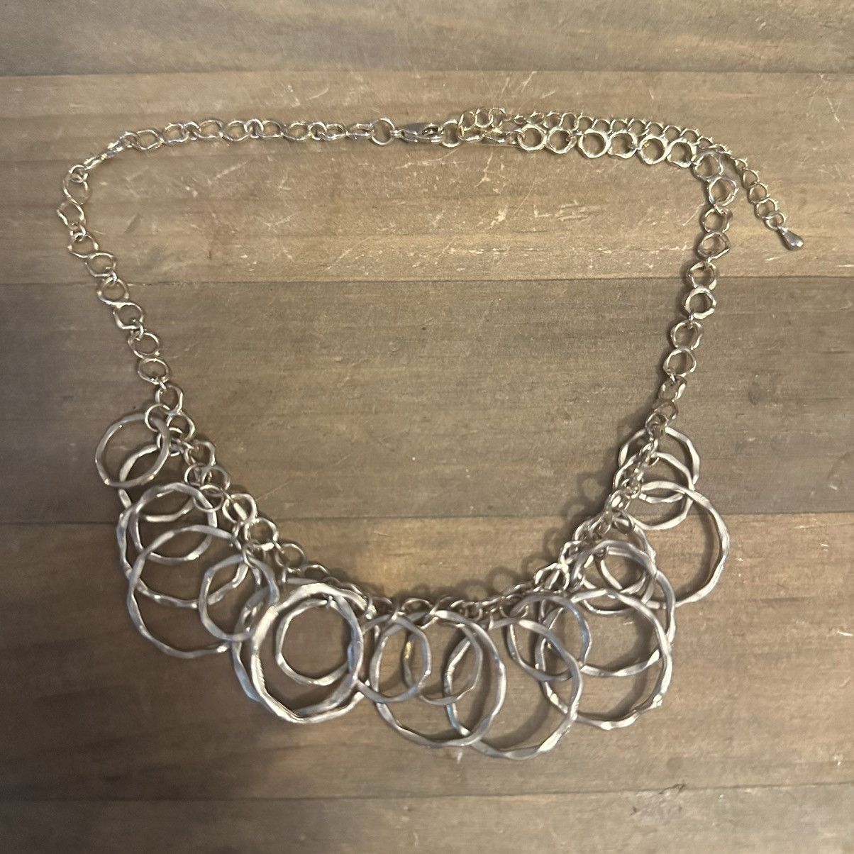 Other Two tone hammered link dangle necklace Size ONE SIZE - 2 Thumbnail