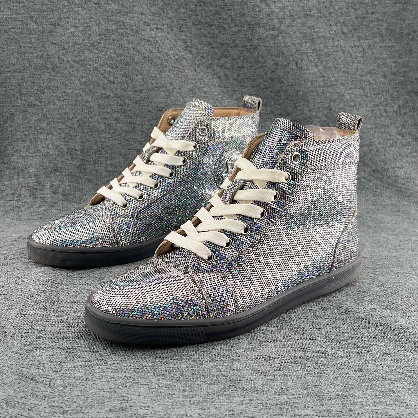 Christian Louboutin Christian Louboutin 36.5 Sequin High-Top Sneakers Size US 5.5 / IT 35.5 - 1 Thumbnail