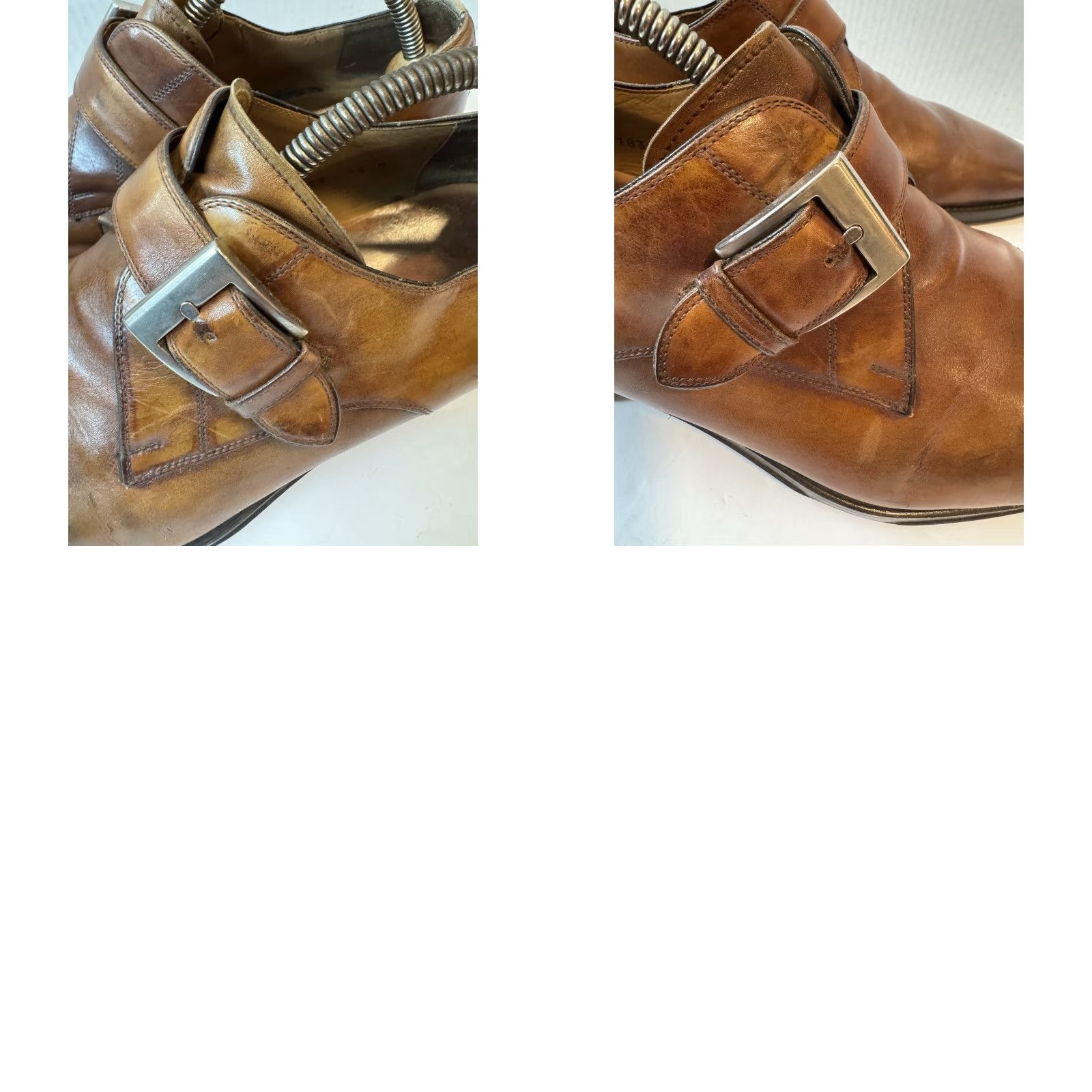 Magnanni Magnanni Marco 18398 Monk Strap Leather Loafers Cognac US 9.5 M Dress Men Shoes Size US 9 / EU 42 - 10 Thumbnail