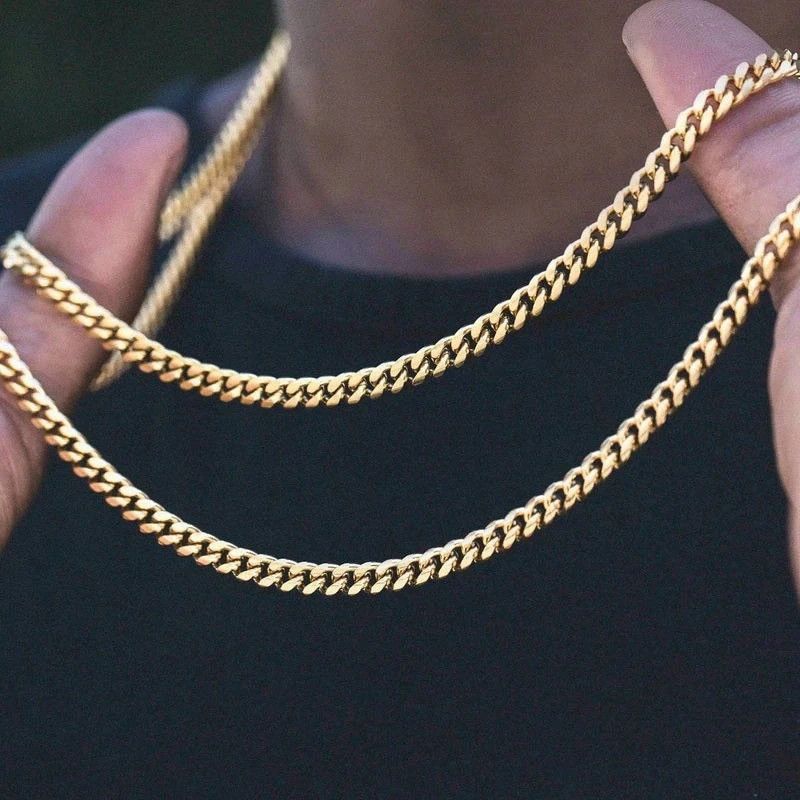 Jewelry Cuban Link Chain 5mm Necklace Size ONE SIZE - 2 Thumbnail