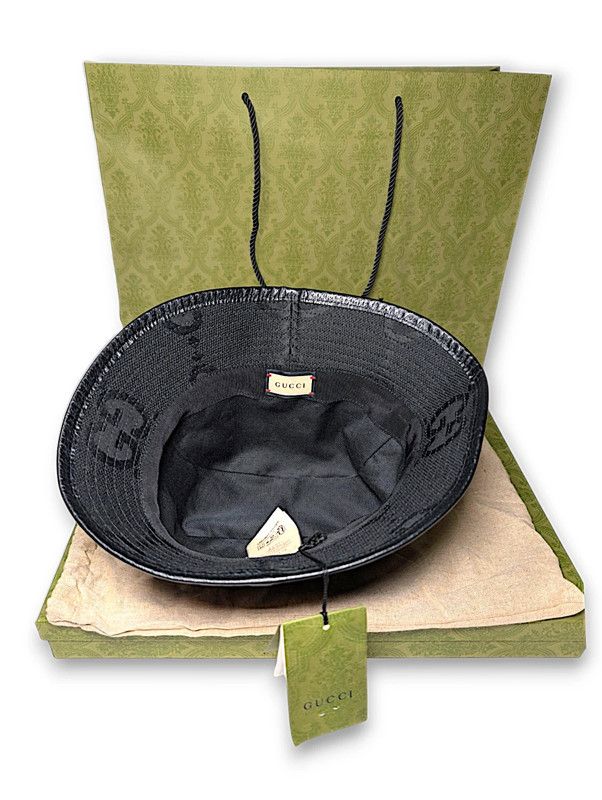 Gucci Black Gucci Jumbo GG Canvas Bucket Hat | Size XL Size ONE SIZE - 5 Thumbnail