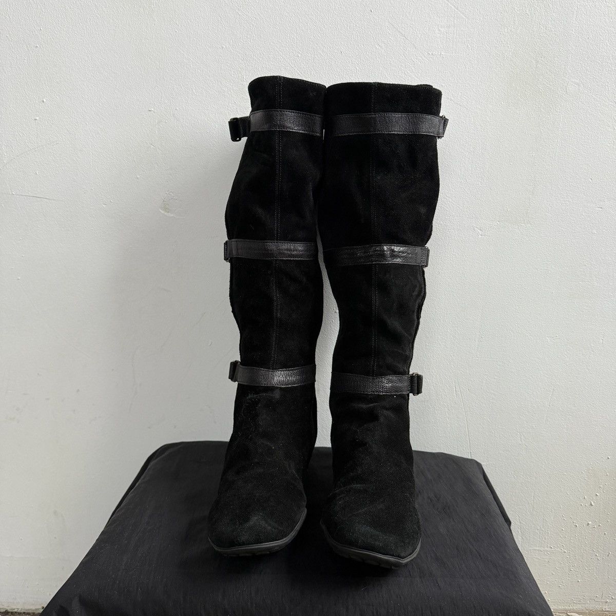Hysteric Glamour Vintage Suede Black Knee High Boots Size US 6.5 / IT 36.5 - 5 Thumbnail
