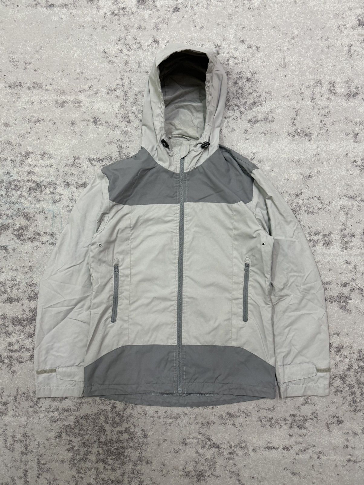 GU Gu grey/silver paneled double breasted outdoor jacket hoodie Size US S / EU 44-46 / 1 - 3 Thumbnail