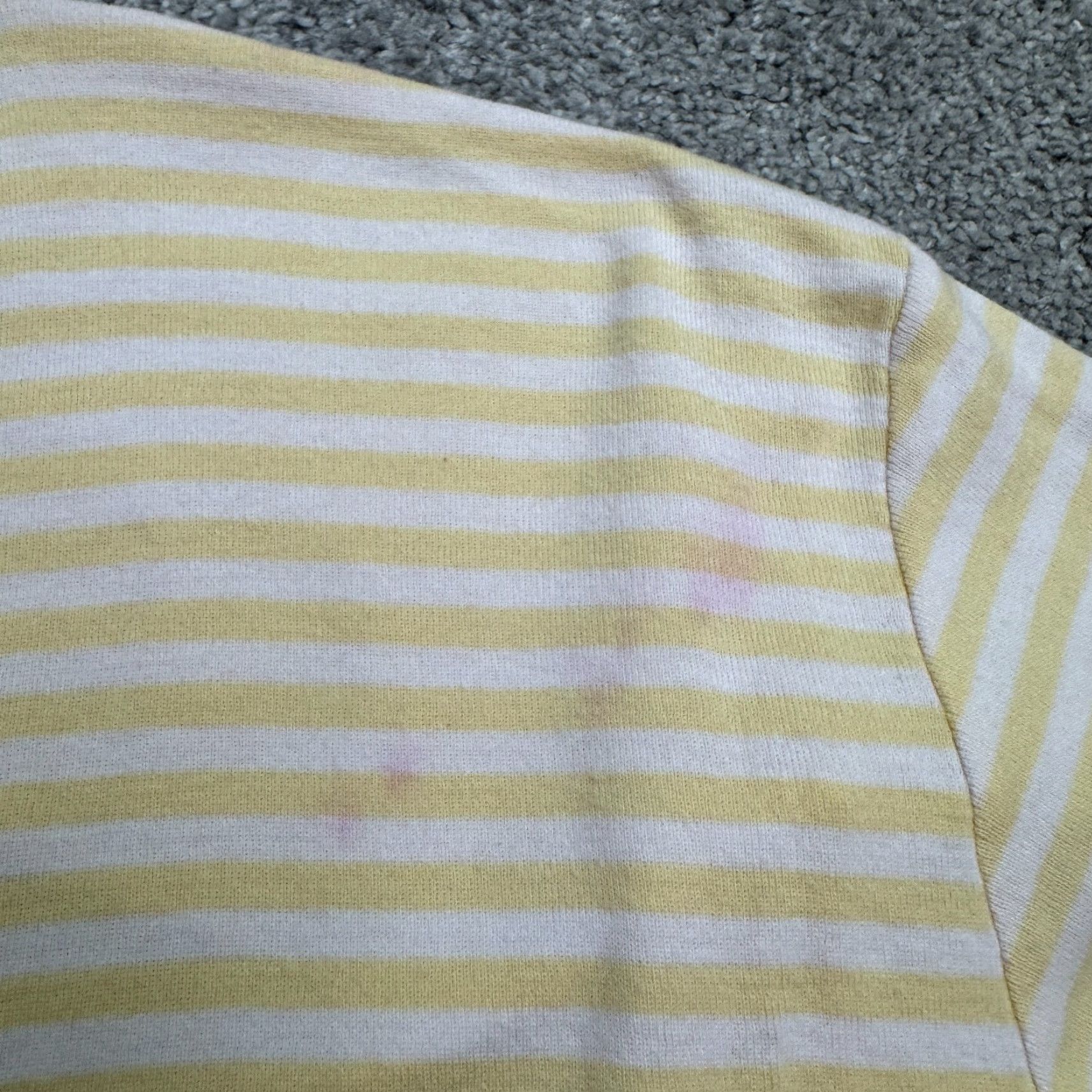 Vintage VINTAGE Y2K T-Shirt Striped Knit 100% Cotton Yellow White Sequin Crew Neck Women 3X Plus Size Size XXL / US 16-18 / IT 52-54 - 5 Thumbnail