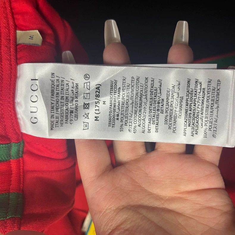 Gucci Gucci Adidas' latest red solid color logo printed casual pa Size US 30 / EU 46 - 5 Thumbnail