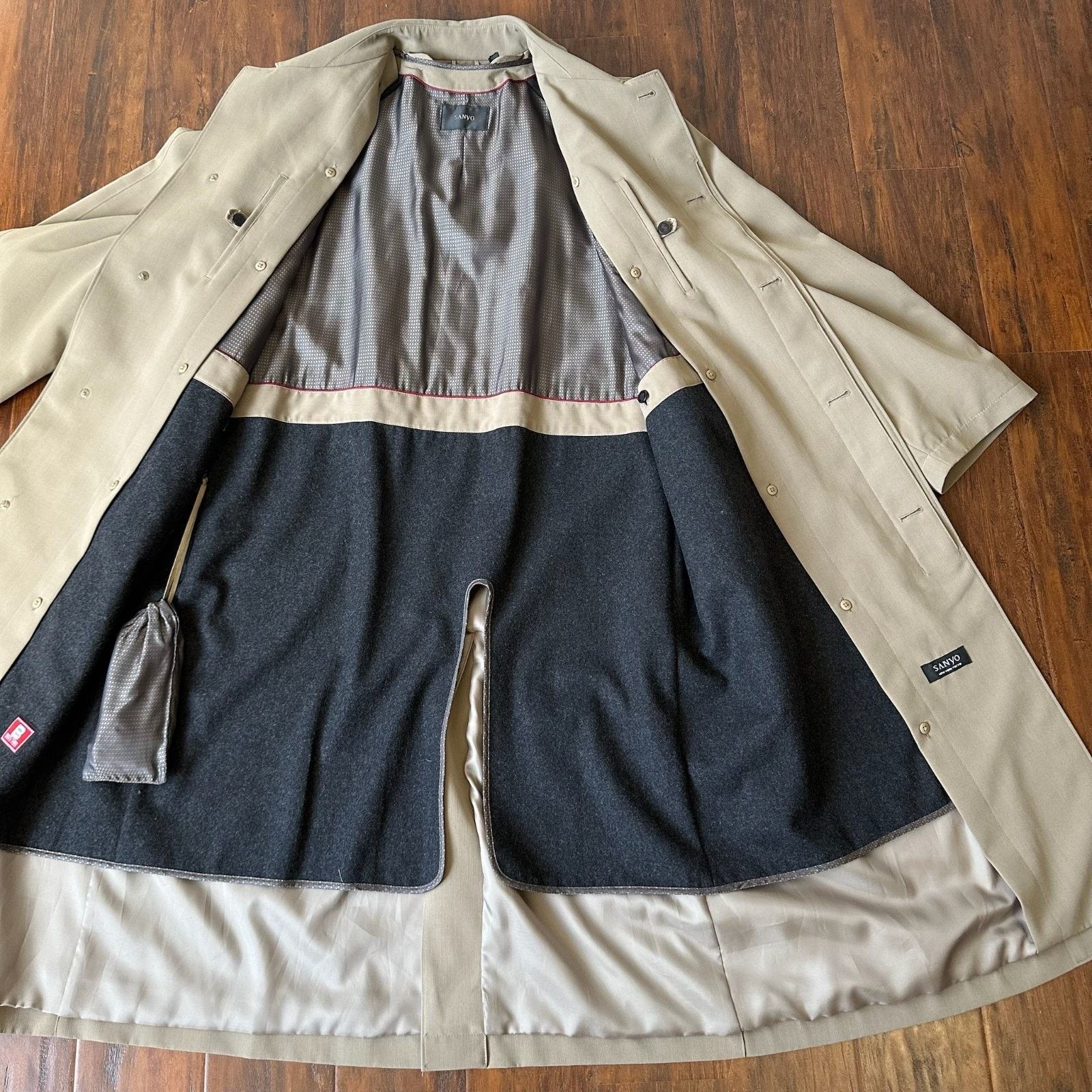 Sanyo SANYO Trench Coat Earth Beige Lined Belted Breath Thermo NWT Size US M / EU 48-50 / 2 - 8 Thumbnail