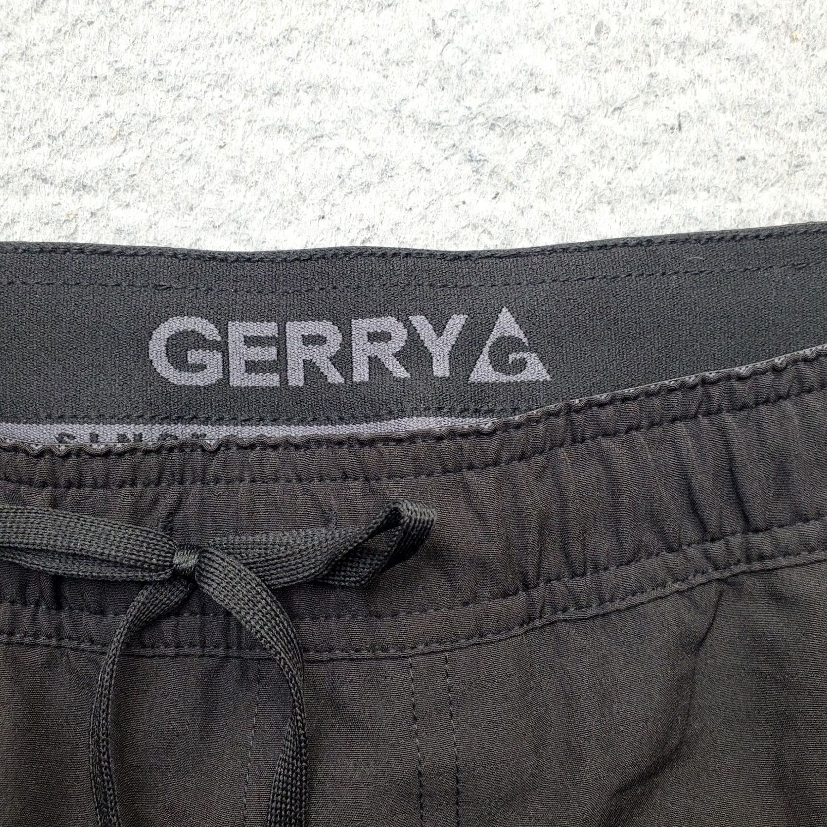 Vintage Gerry Men's XXL Black AthleticFit 4-Way Stretch Drawstring Waistband Trail Shorts Size US 39 - 6 Thumbnail