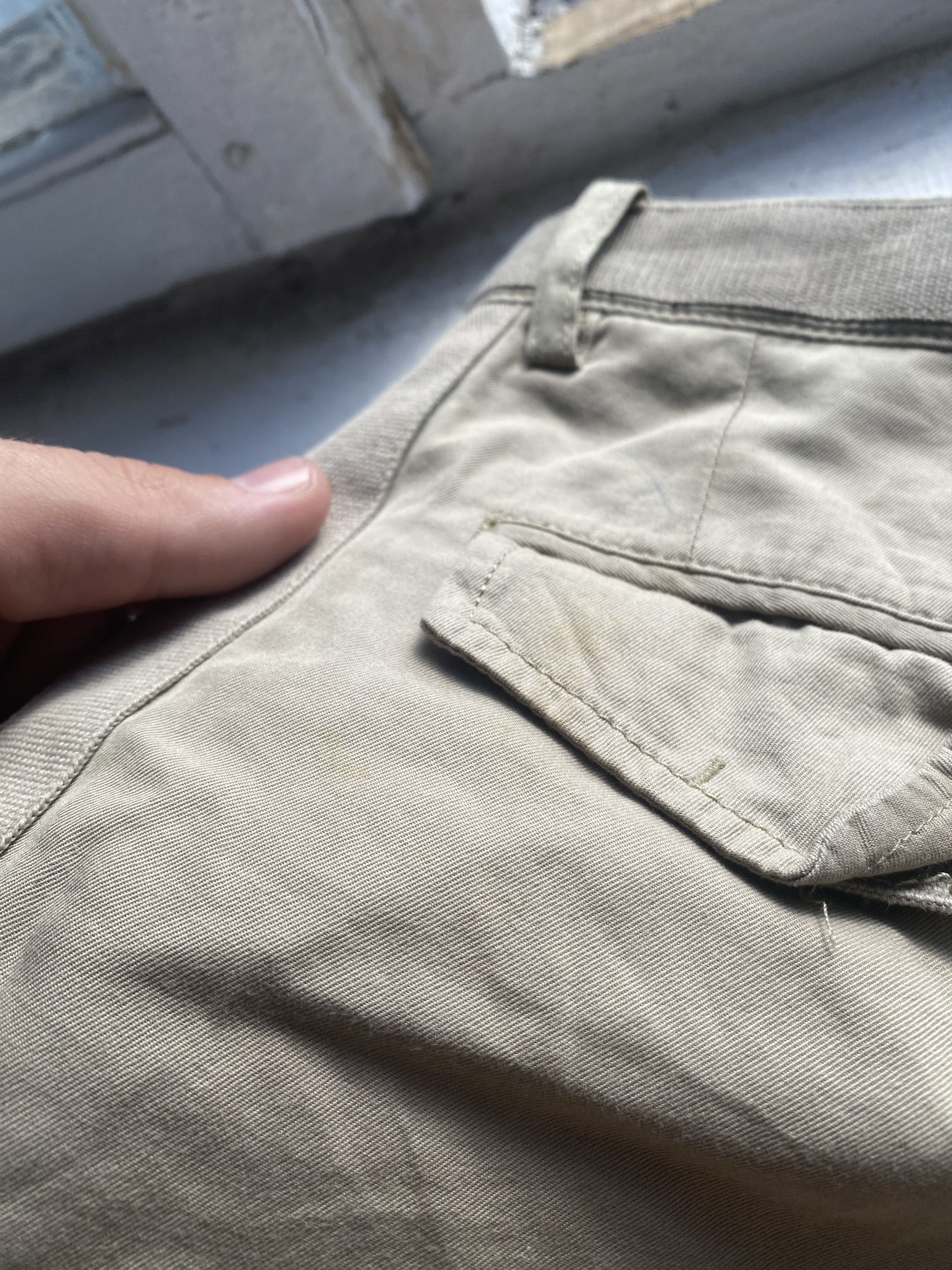 Dolce & Gabbana × Vintage 90s Dolce Gabbana Beige Striped Belted Designer Pants 34 Size US 34 / EU 50 - 18 Thumbnail