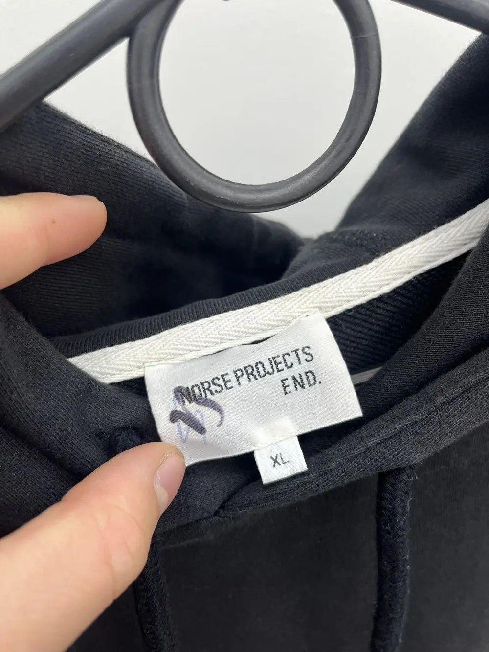 Norse Projects Norse Projects x END Logo Embroidered Cotton Hoodie Size US XL / EU 56 / 4 - 3 Thumbnail
