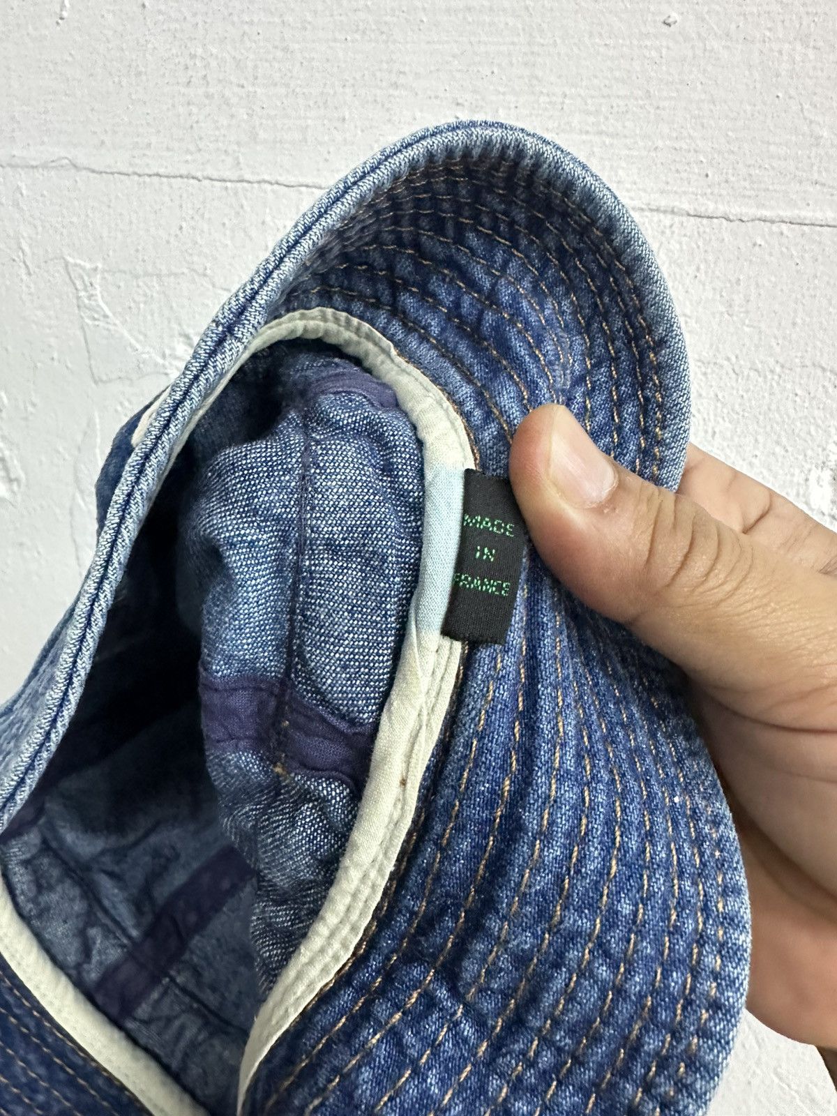 Vintage VTG MISTRAL France Denim Bucket Hat Size ONE SIZE - 8 Thumbnail