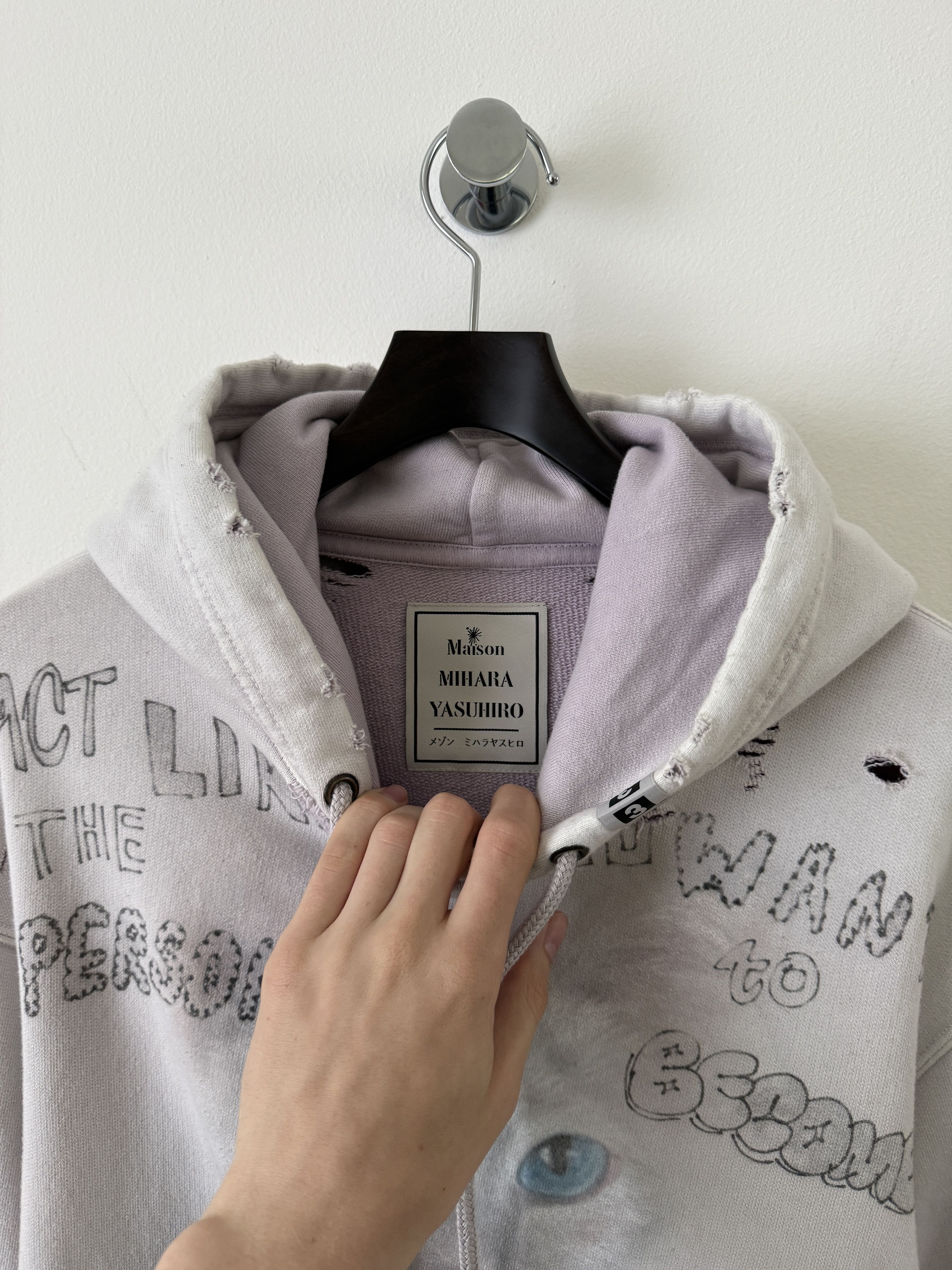 Maison MIHARA YASUHIRO Bleached Distressed Cat Hoodie Size US S / EU 44-46 / 1 - 9 Thumbnail