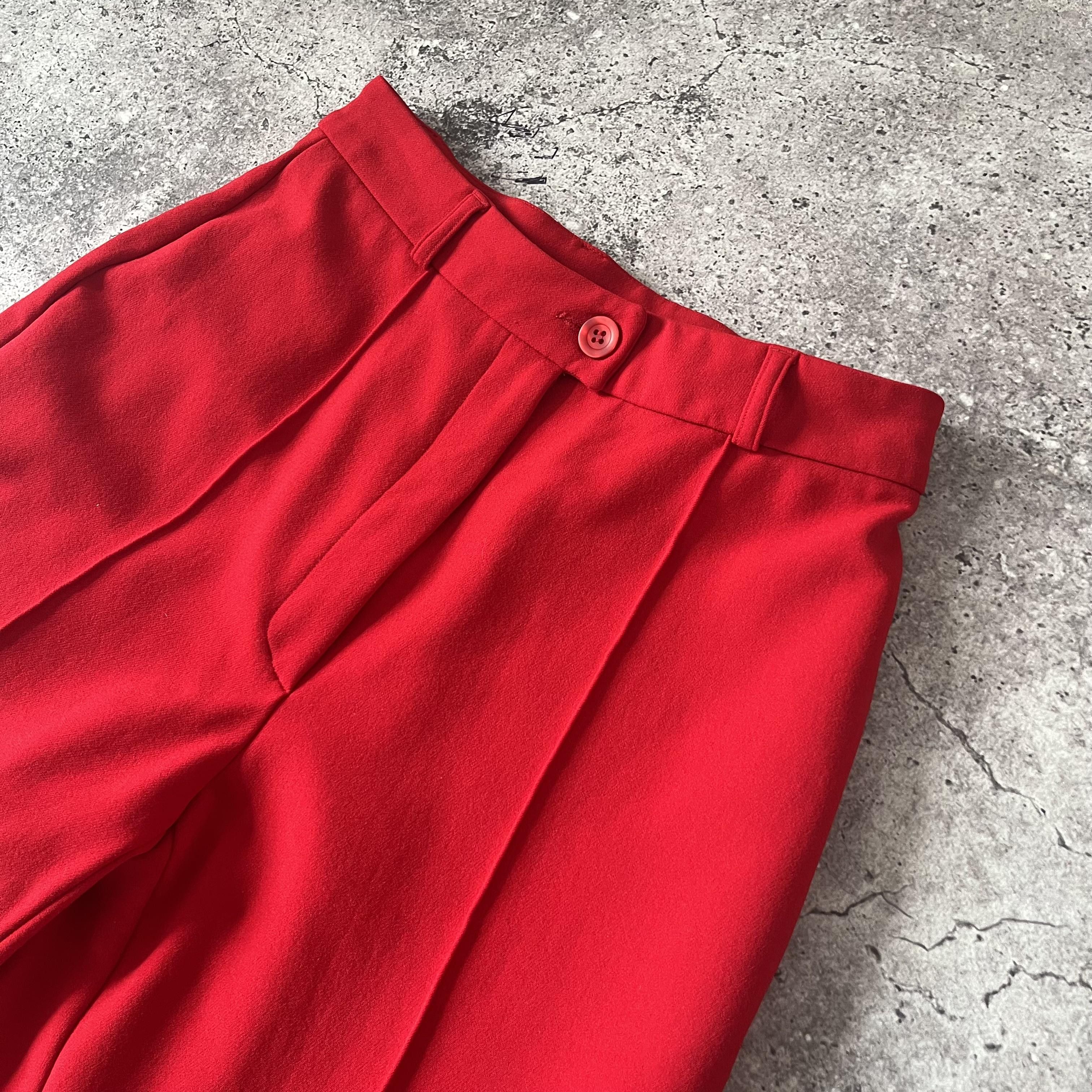 Designer × Kenzo Vintage Y2K Kenzo Jungle Red Formal Trousers Size 26" / US 2 / IT 38 - 3 Thumbnail