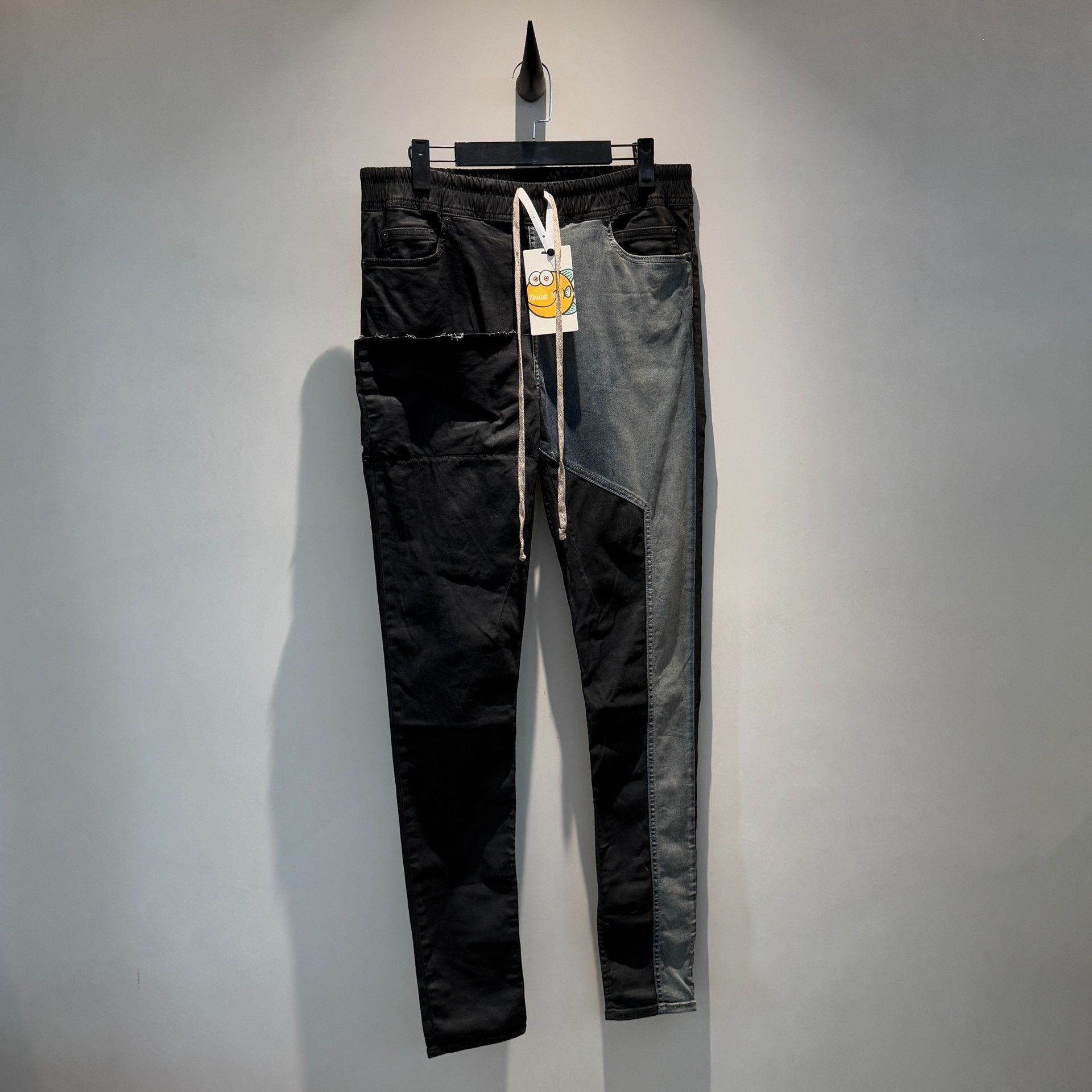 Rick Owens rick owens size xl Wax-brushed denim stitching jeans 2501-N Size US 34 / EU 50 - 1 Thumbnail