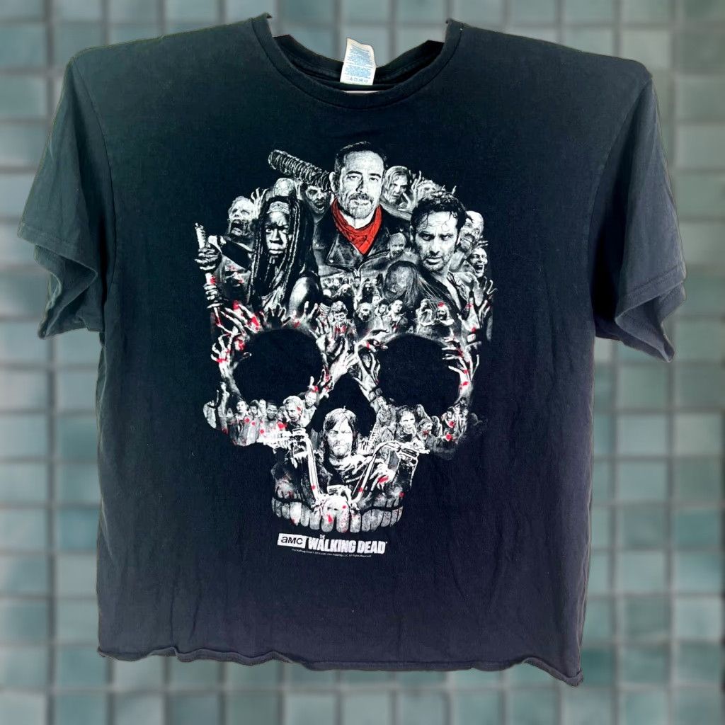 Delta The Walking Dead Skull T Shirt Mens XL Black Graphic Tee Size US XL / EU 56 / 4 - 1 Thumbnail