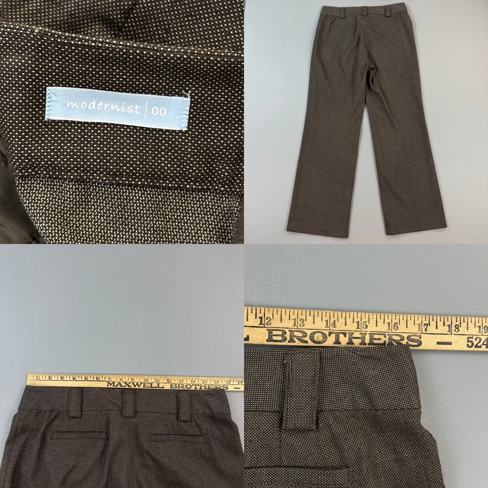 Vintage Sigrid Olsen Pantsuit Women's 10 Brown Blazer Slacks Career Office Set of 2 - Jacket Pants, Brown, Regular, 2 Piece, Veuillez, Dry Clean Only Size 32" / US 10 / IT 46 - 11 Thumbnail
