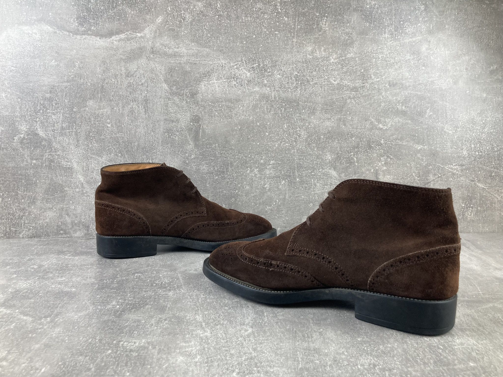 Tod's Vintage Tods brown suede brogue derby western boots Size US 7.5 / EU 40-41 - 11 Thumbnail