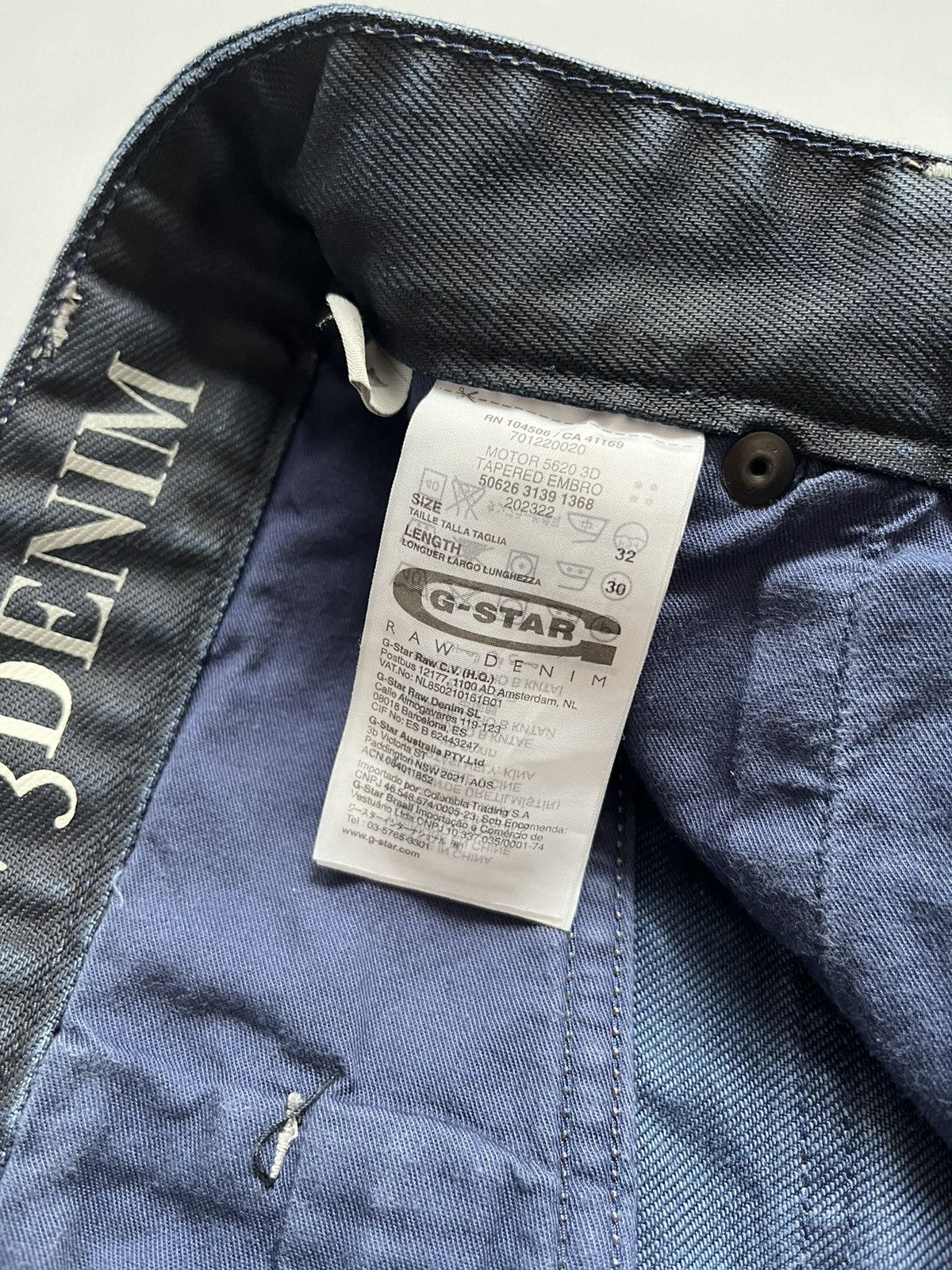 G-Star G-Star Raw Denim Motor 5620 3D Tapered Embro Pants Size US 32 / EU 48 - 4 Thumbnail