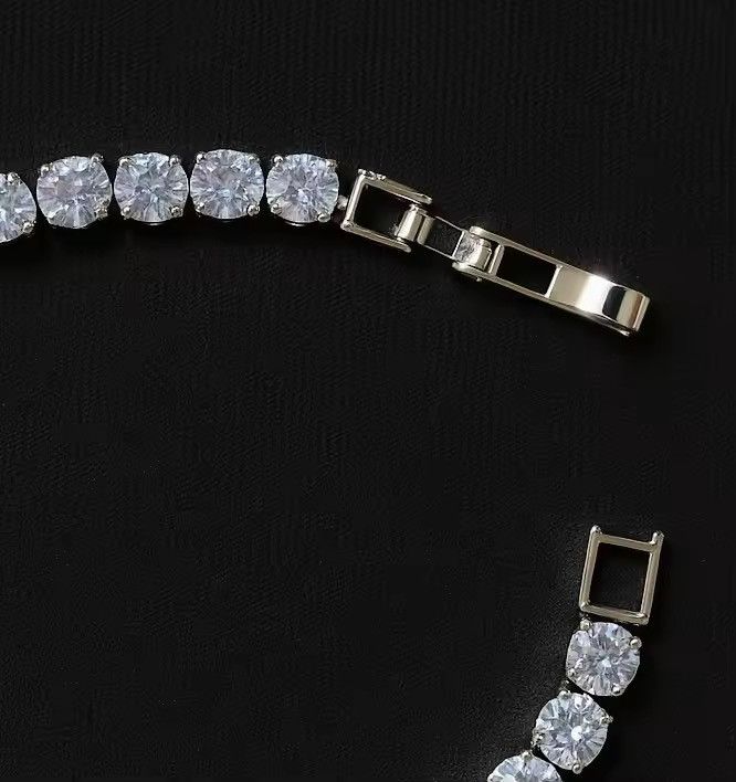 Japanese Brand Iced Out 5mm + 18 cm Cubic Zirconia Mens Crystal Chain Size ONE SIZE - 7 Thumbnail