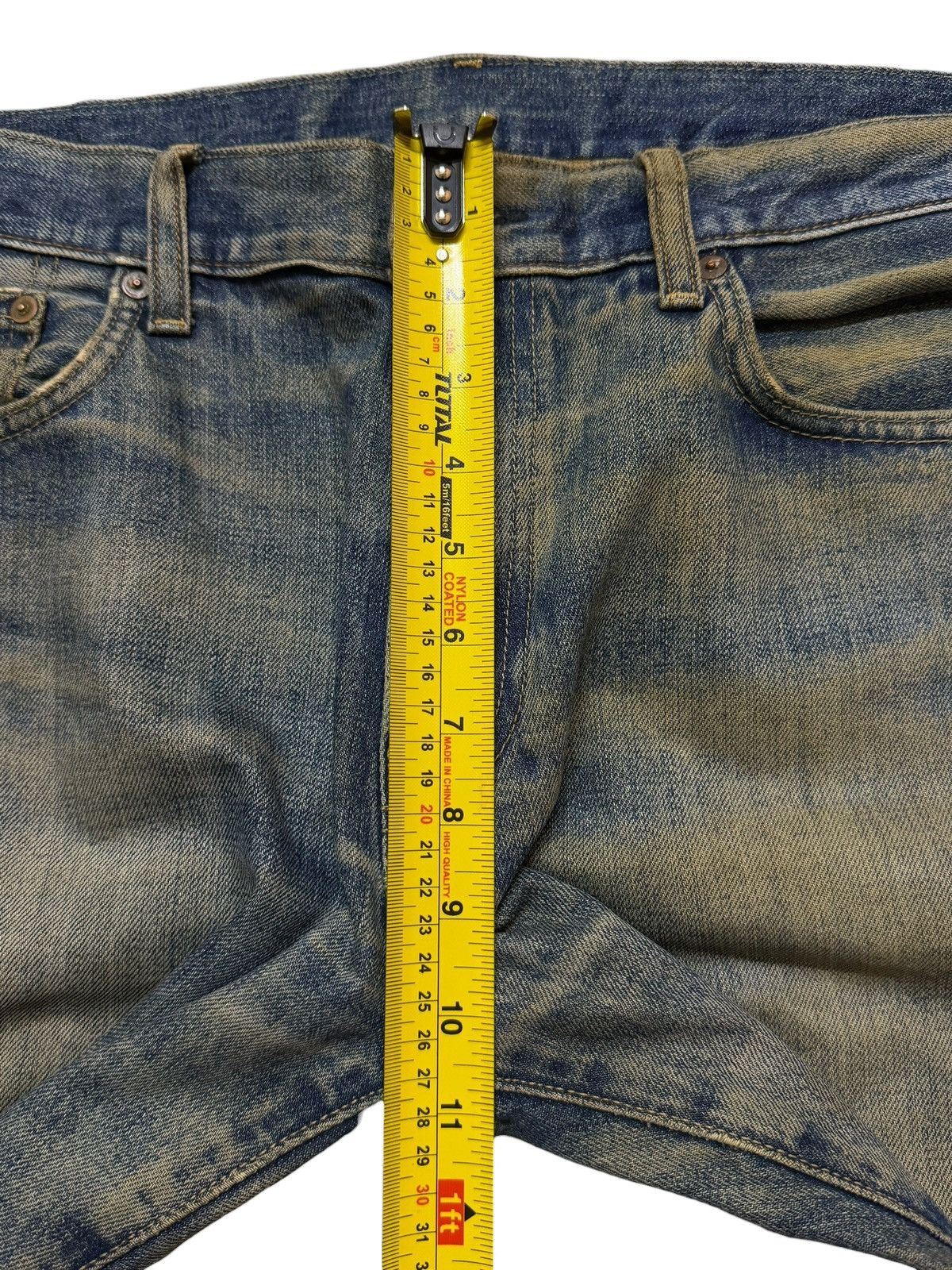 Uniqlo Vintage Y2K Japan Uniqlo Mud Wash Clawmark Whisker Loose Fit Size US 34 / EU 50 - 11 Thumbnail