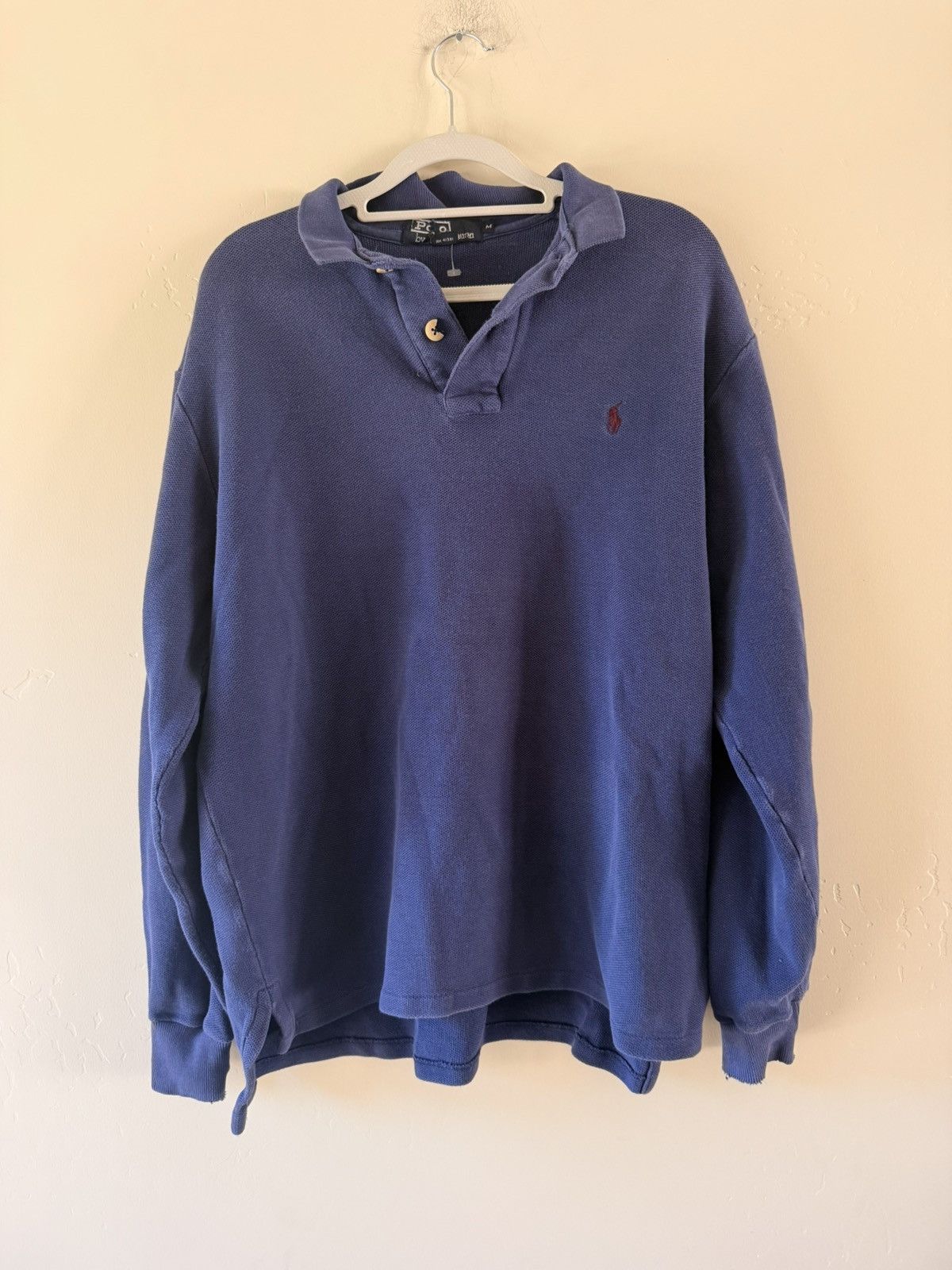 Polo Ralph Lauren Vintage Long Sleeve Blue Polo Knit Size US M / EU 48-50 / 2 - 1 Thumbnail
