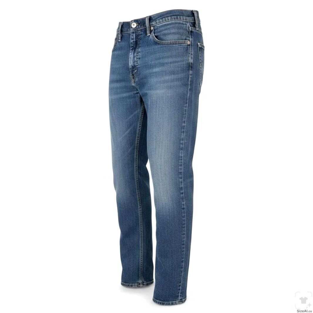 Levi's Levi's Jeans S40175 Mens 32x34 Blue Medium Wash Denim Zip Fly Tapered Stretch Distressed Pockets Logo Size US 32 / EU 48 - 2 Thumbnail