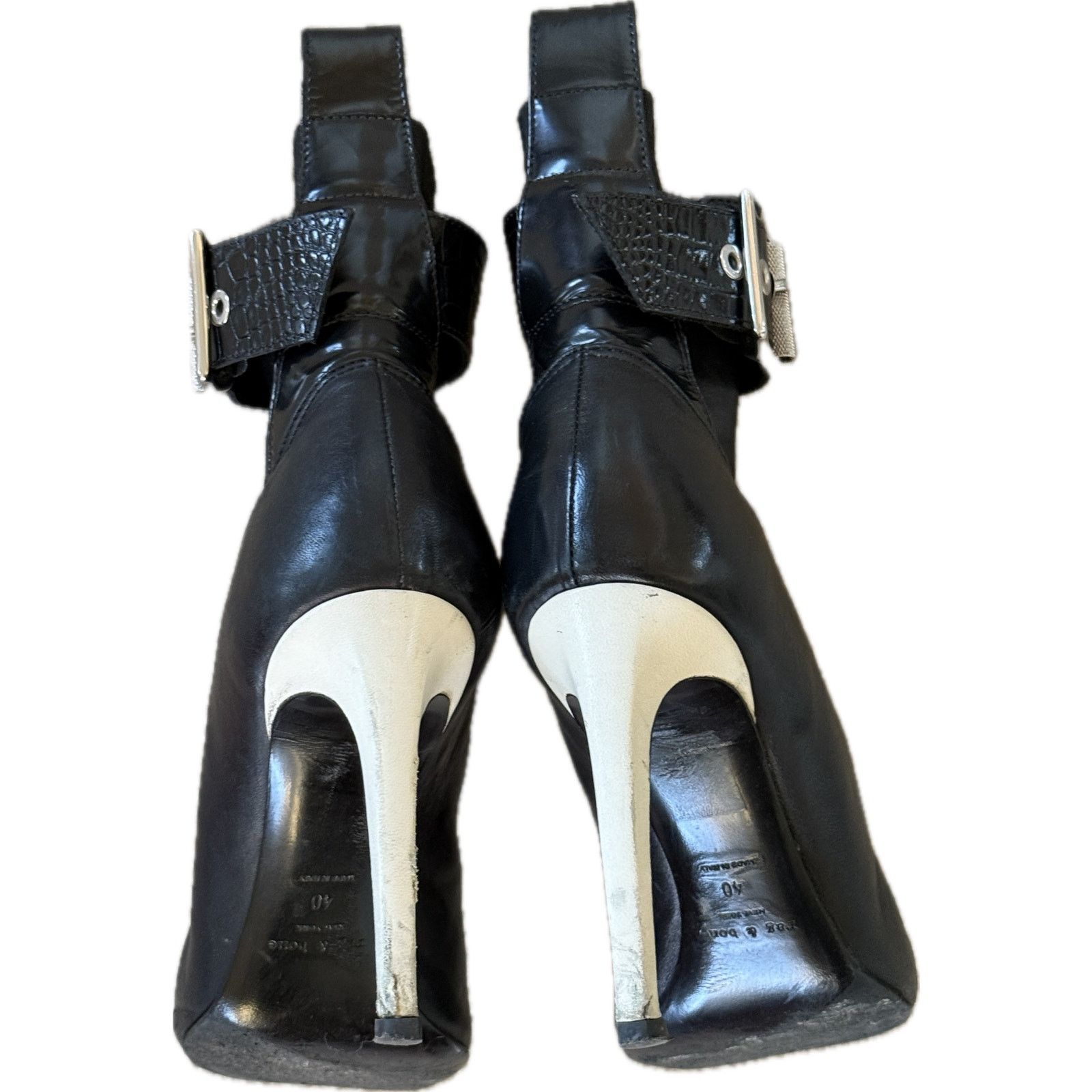 Rag & Bone rag & bone Wren black leather stiletto booties - size 10 Size US 10 / IT 40 - 7 Thumbnail
