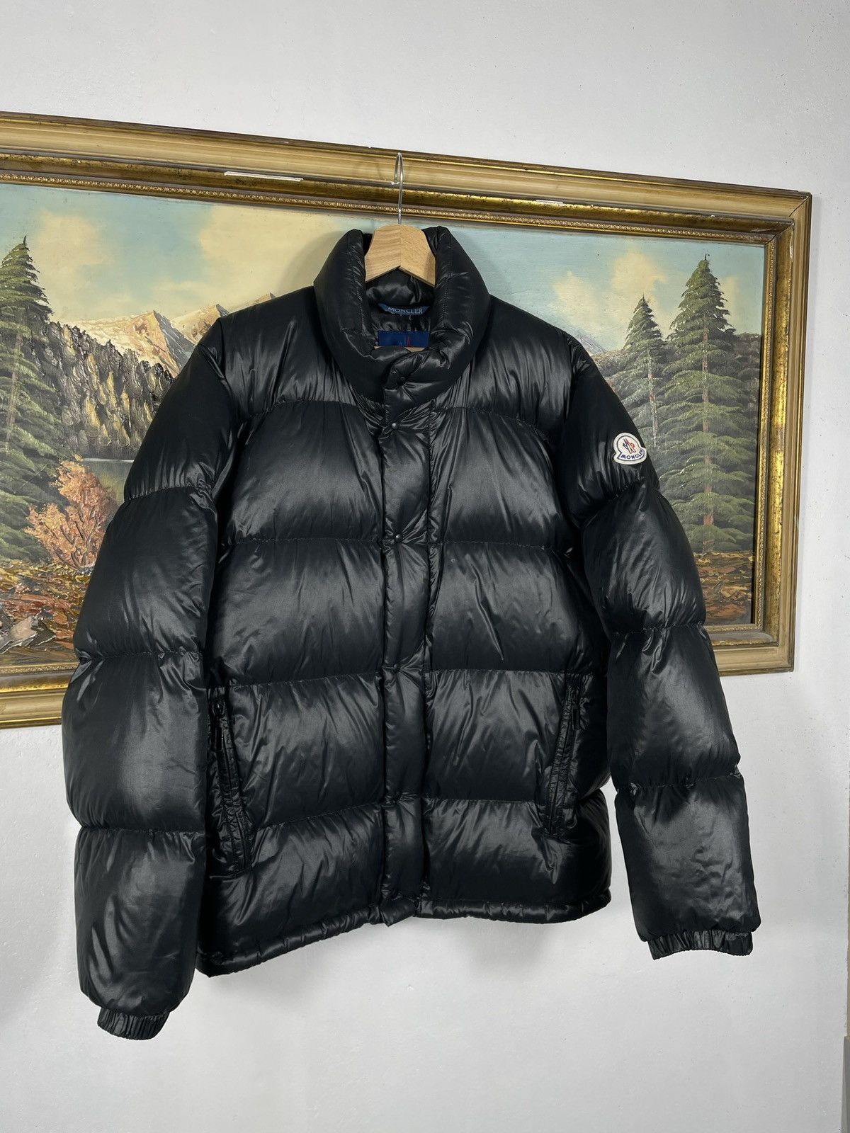 Designer × Moncler Moncler Grenoble Giubbotto Black Puffer Hoodie Shiny Drill Size US M / EU 48-50 / 2 - 3 Thumbnail