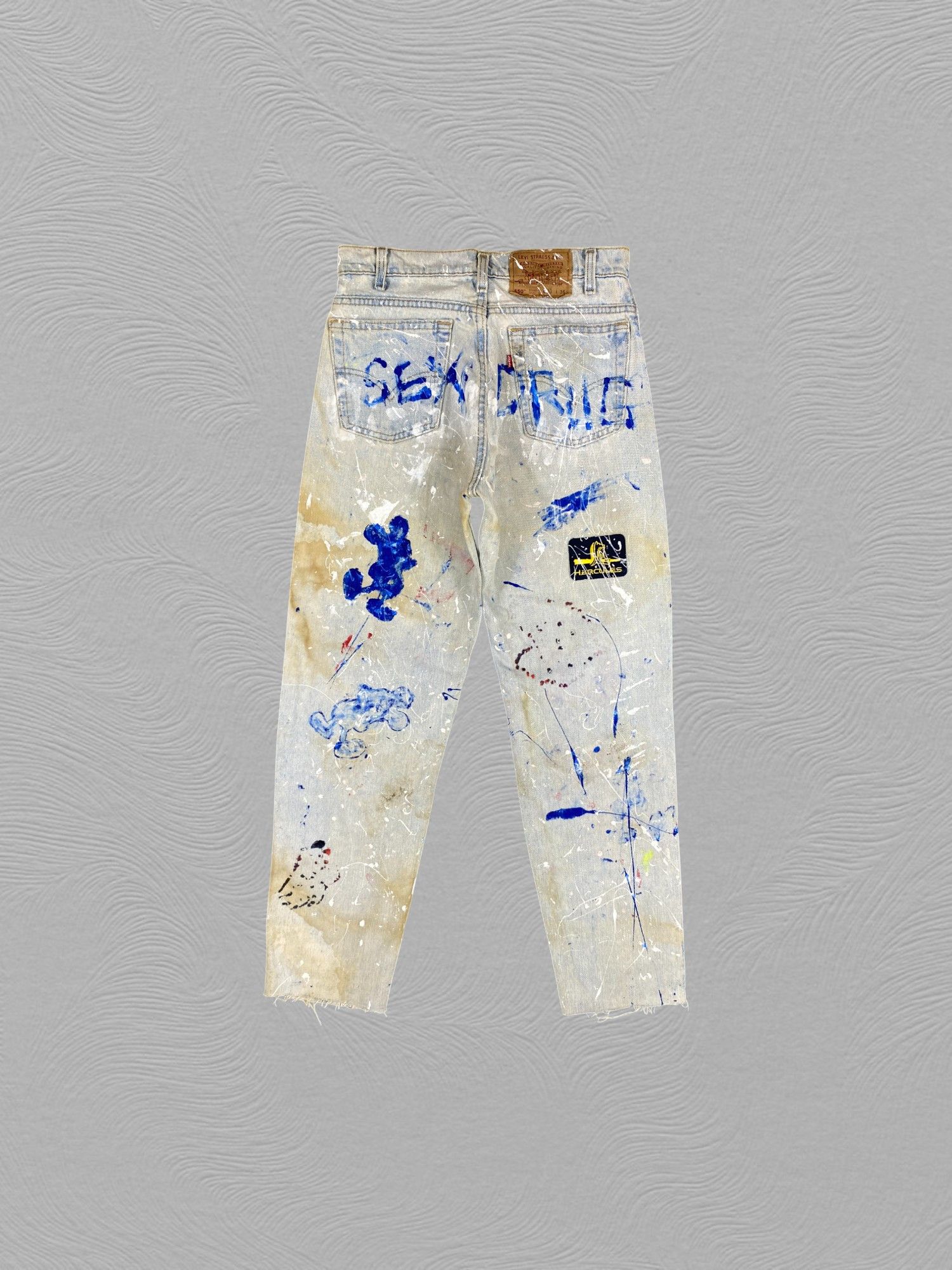 Levi's 90's Painted Light Wash Vintage Levi's 550 USA 29x30 JN1851 Size US 29 - 2 Thumbnail