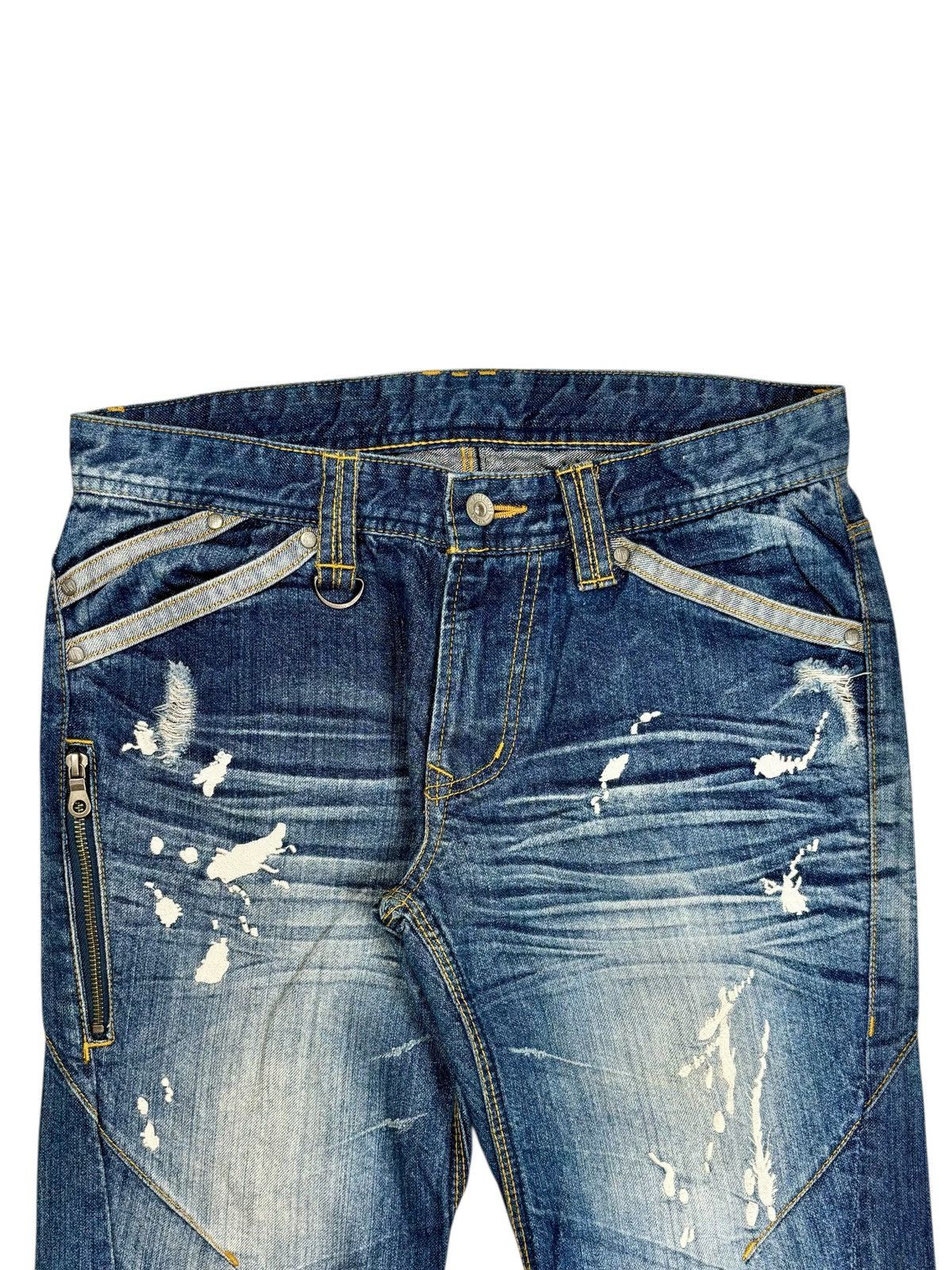 Isamu Katayama Backlash 2000s Hideway Nicole - Flared Whisker Denim Pants Size US 29 - 3 Thumbnail