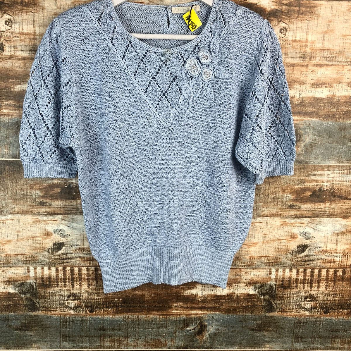 Homespun Knitwear × Japanese Brand La Reine Blue Knitwear #A1793 Size XS / US 0-2 / IT 36-38 - 3 Thumbnail