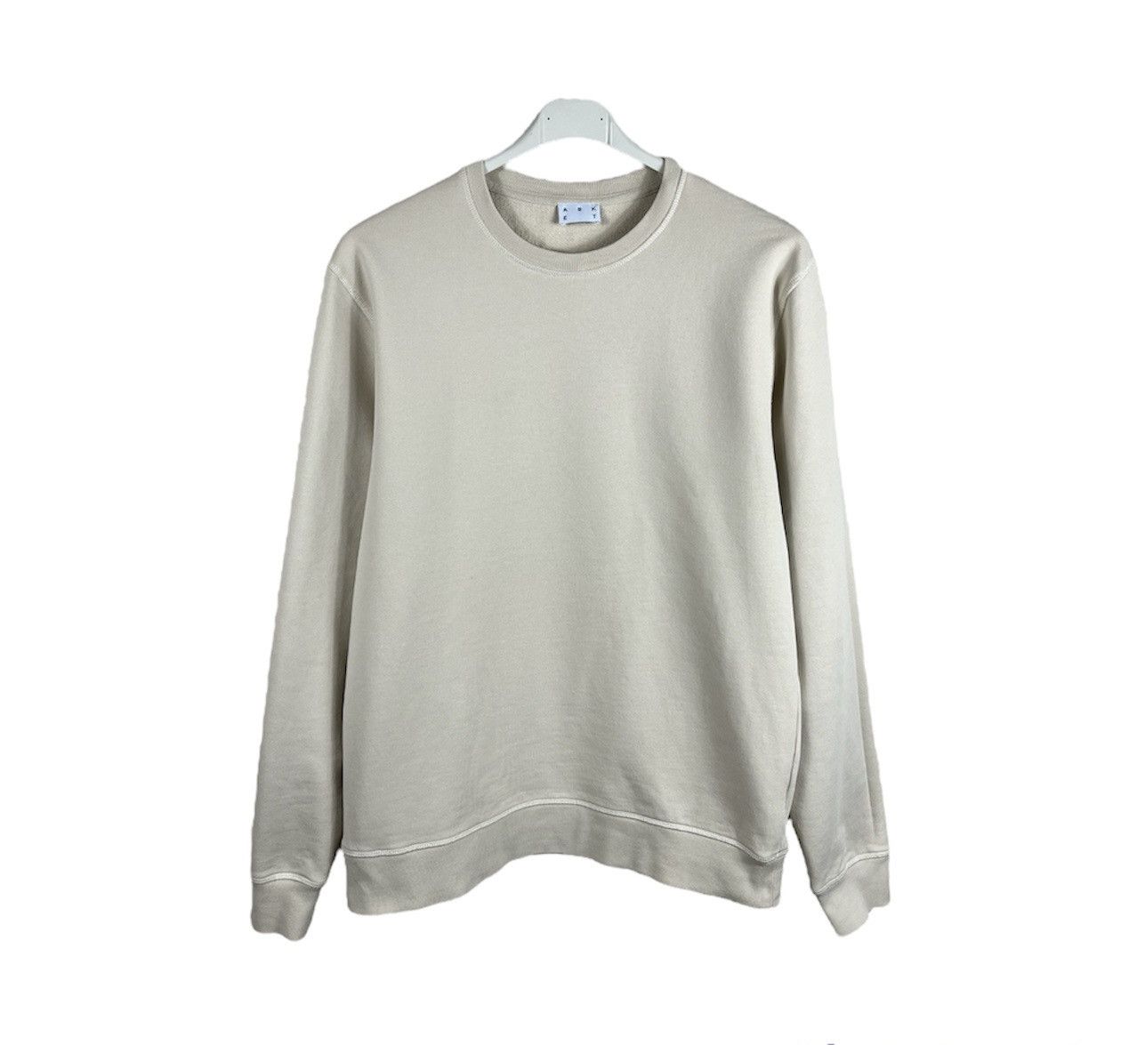 Asket × Designer Asket the sweatshirt basic crewneck beige cream aesthetic Size US L / EU 52-54 / 3 - 1 Thumbnail