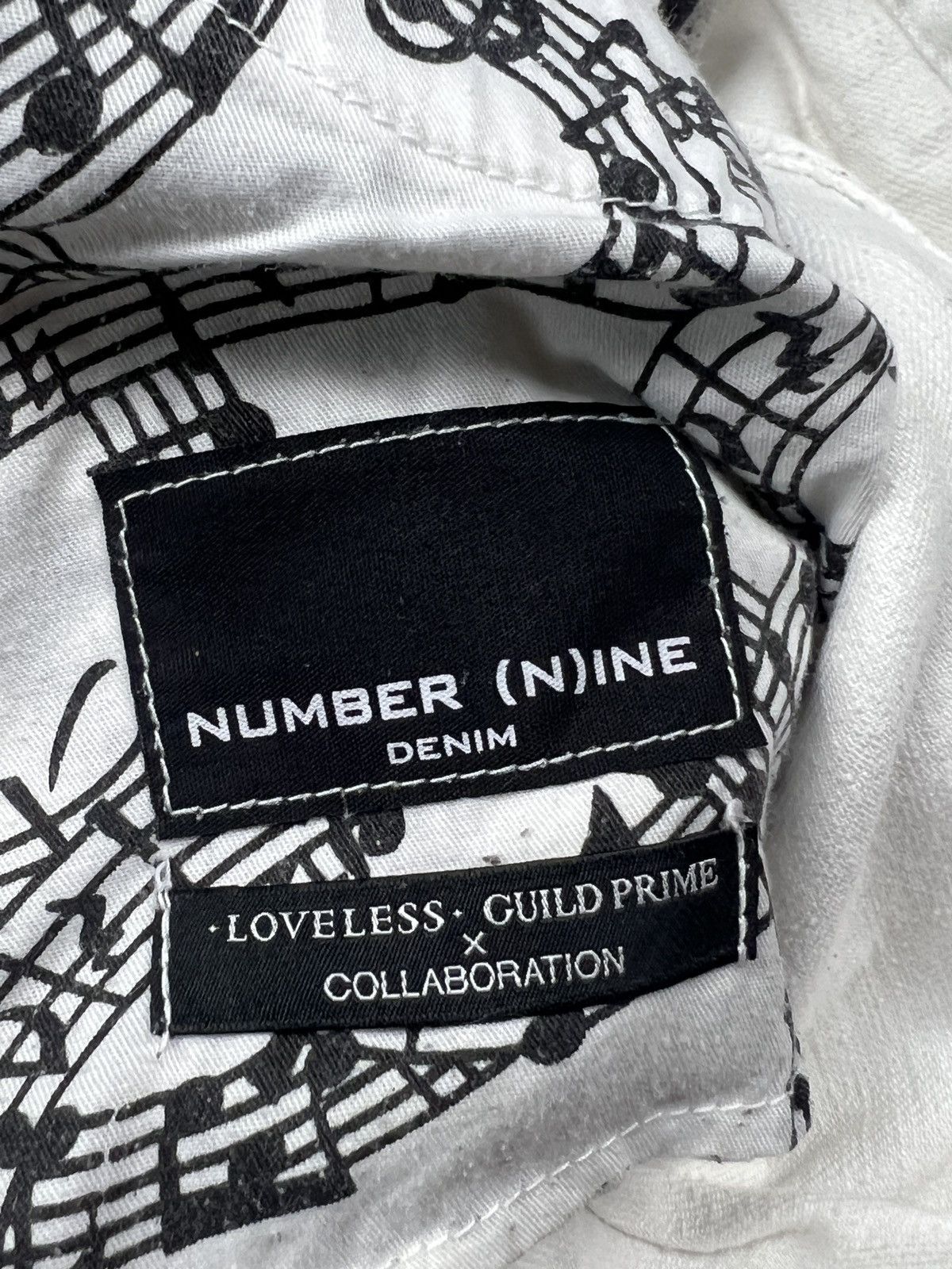 Number (N)ine Number (N)ine Music Note Distressed Denim Size US 32 / EU 48 - 19 Thumbnail