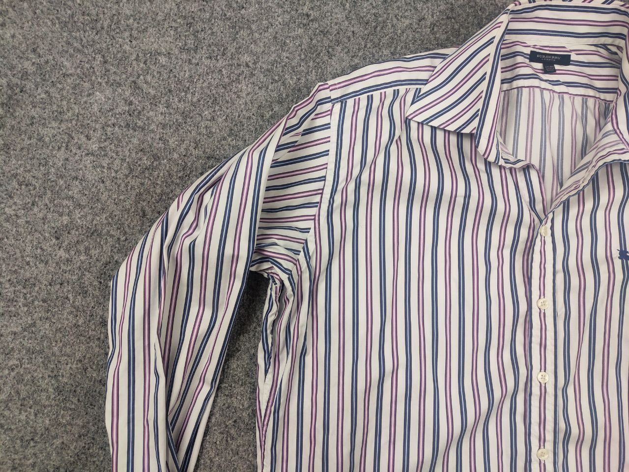 Burberry Vintage Burberry London loose shirt thin stripes cufflinks Size US XL / EU 56 / 4 - 7 Thumbnail