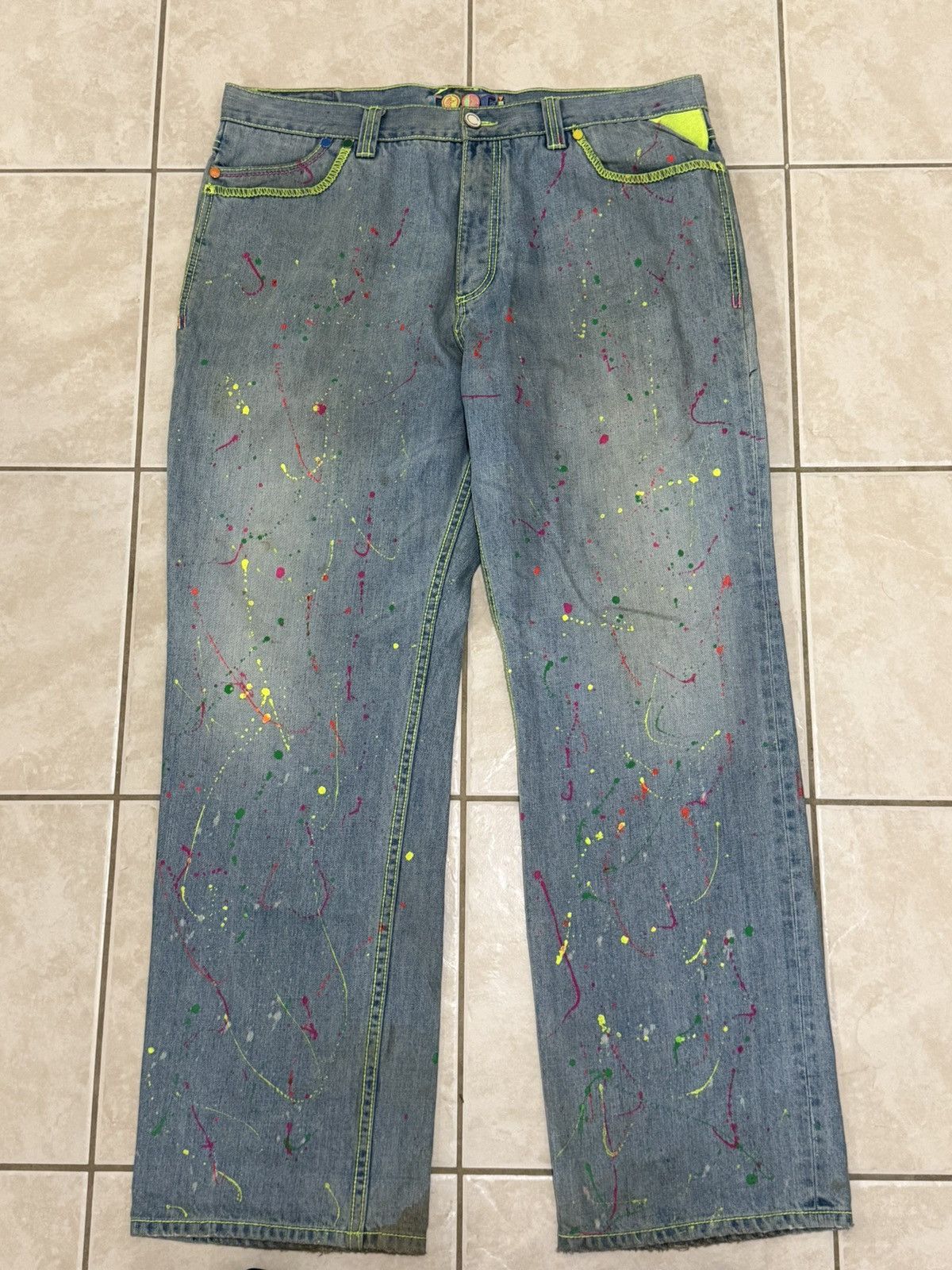 Coogi Coogi paint splatter jeans Size US 40 / EU 56 - 1 Thumbnail