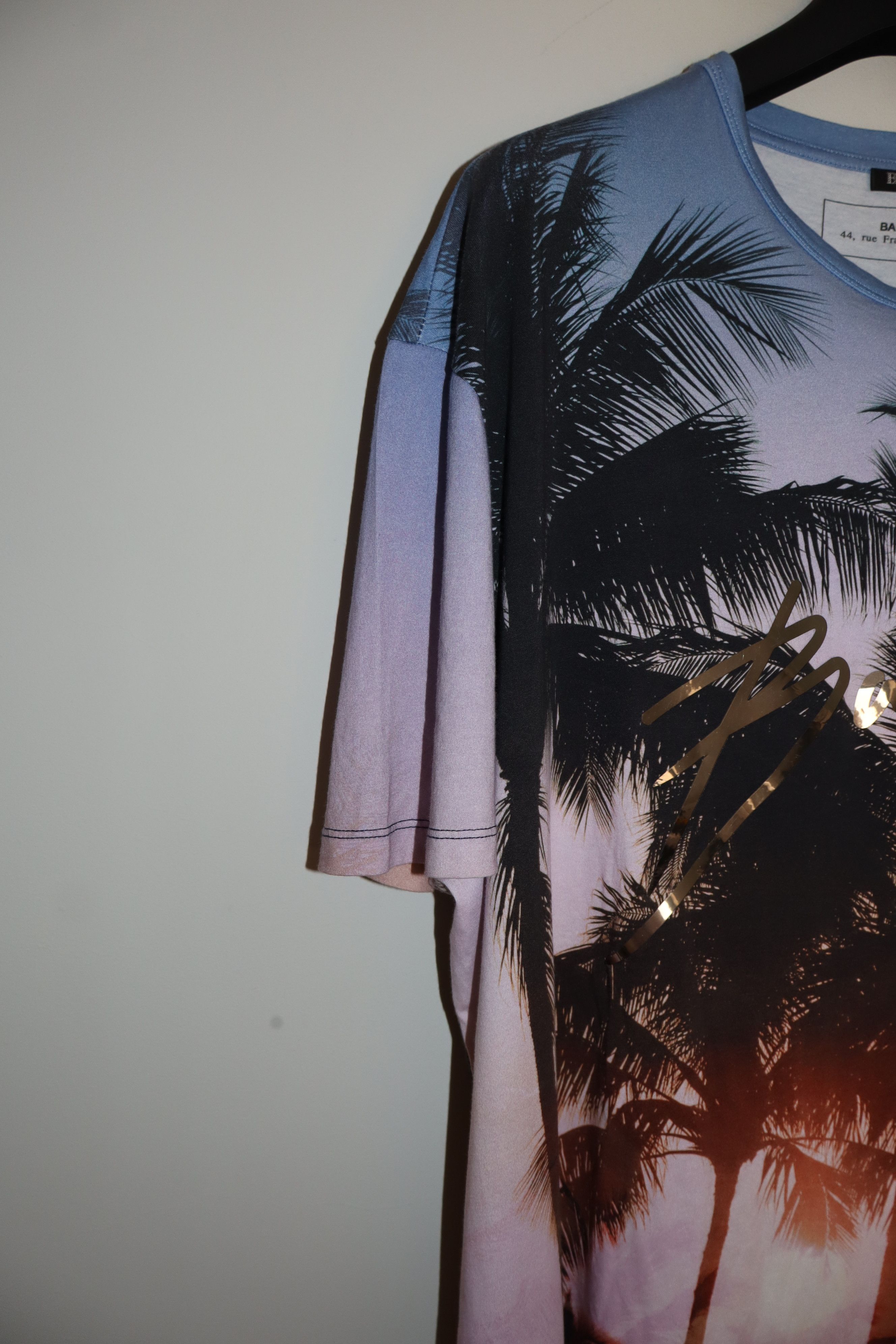 Balmain Palm print logo t-shirt Size US M / EU 48-50 / 2 - 8 Thumbnail