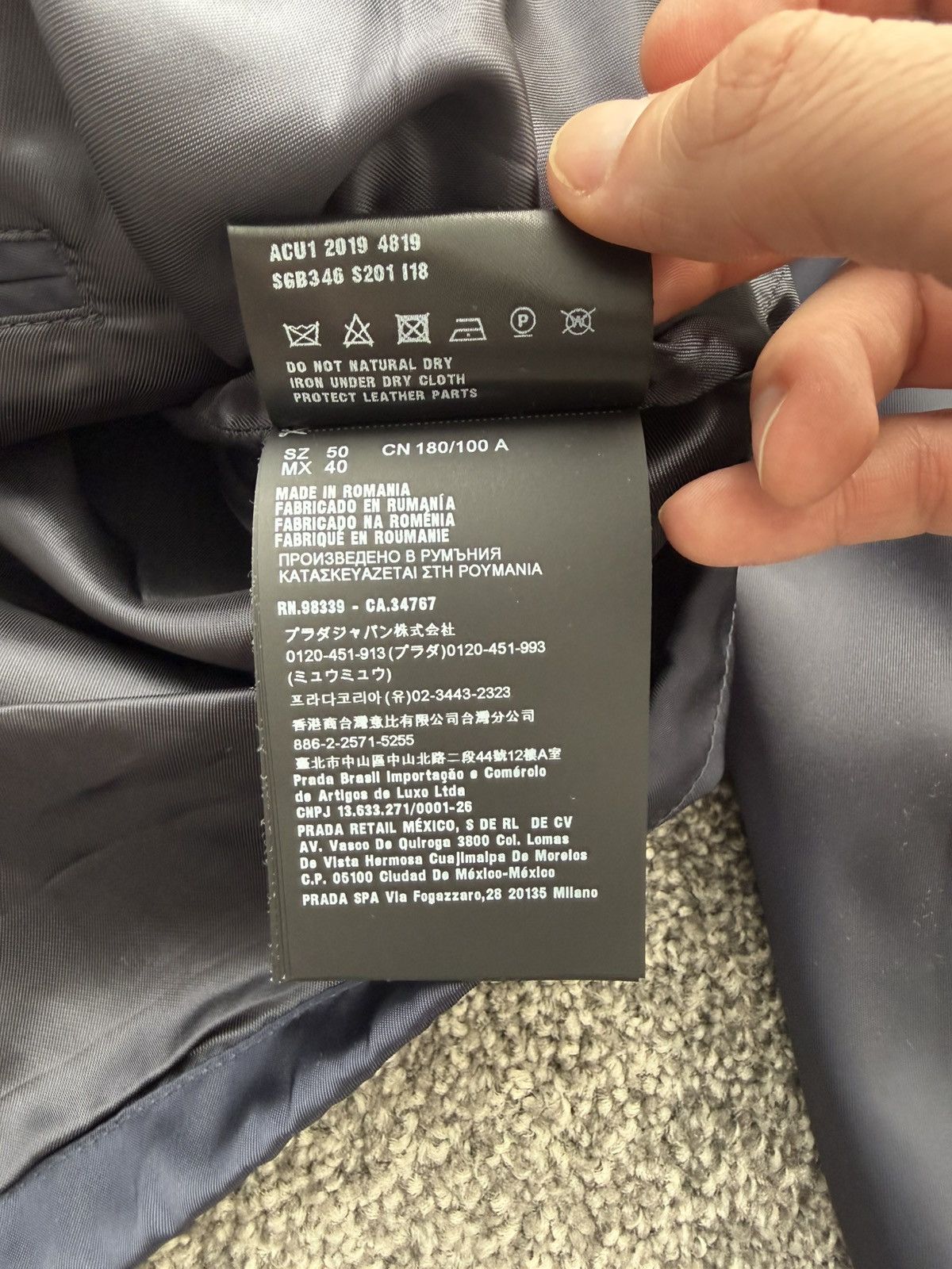 Prada Prada Nylon Bomber Jacket - Navy - Size50 Size US M / EU 48-50 / 2 - 9 Thumbnail