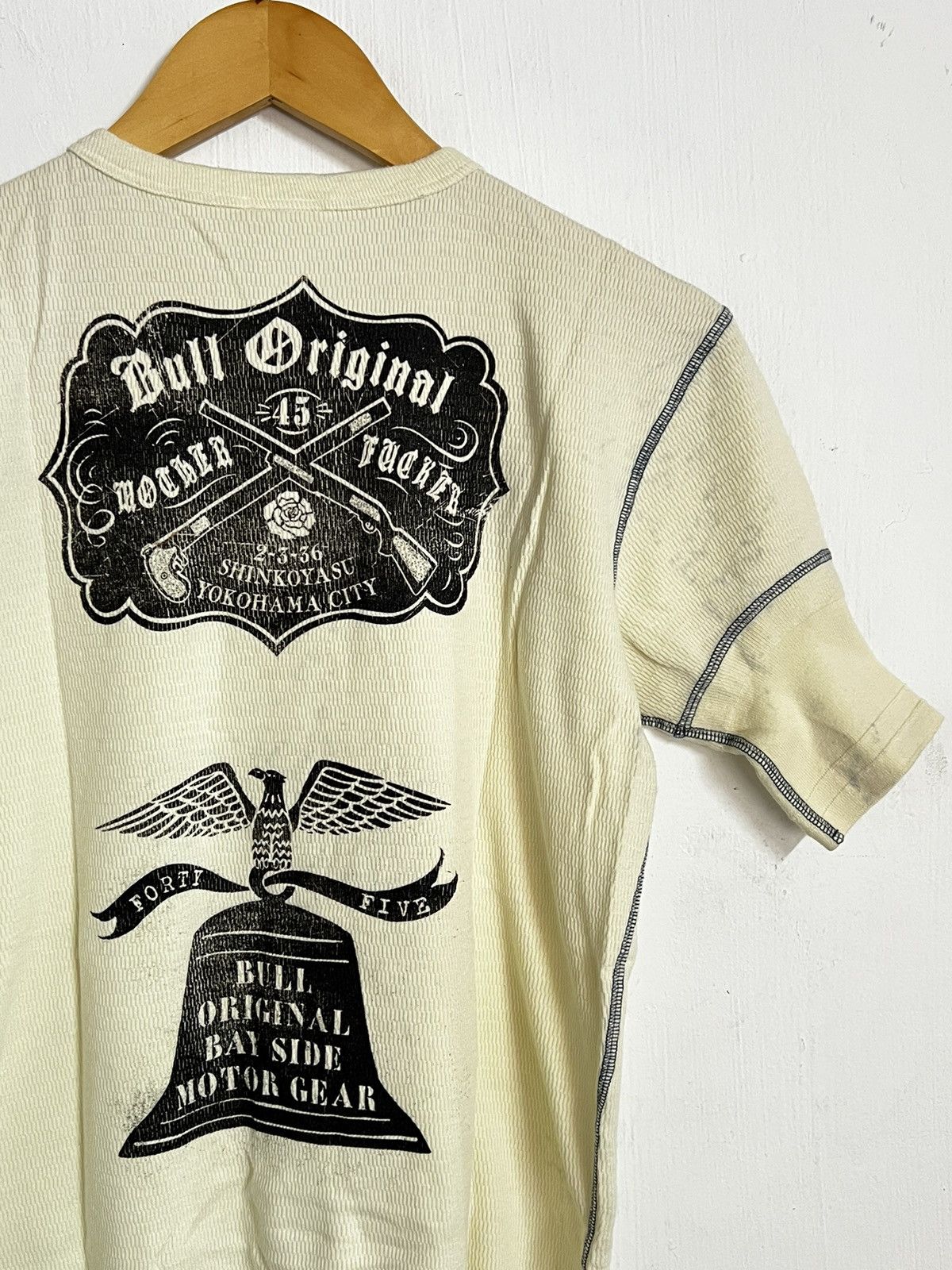 image of Archival Clothing x Art Hot Dropsbull Original Motor Glad Hand Tee in Beige, Men's (Size Large)