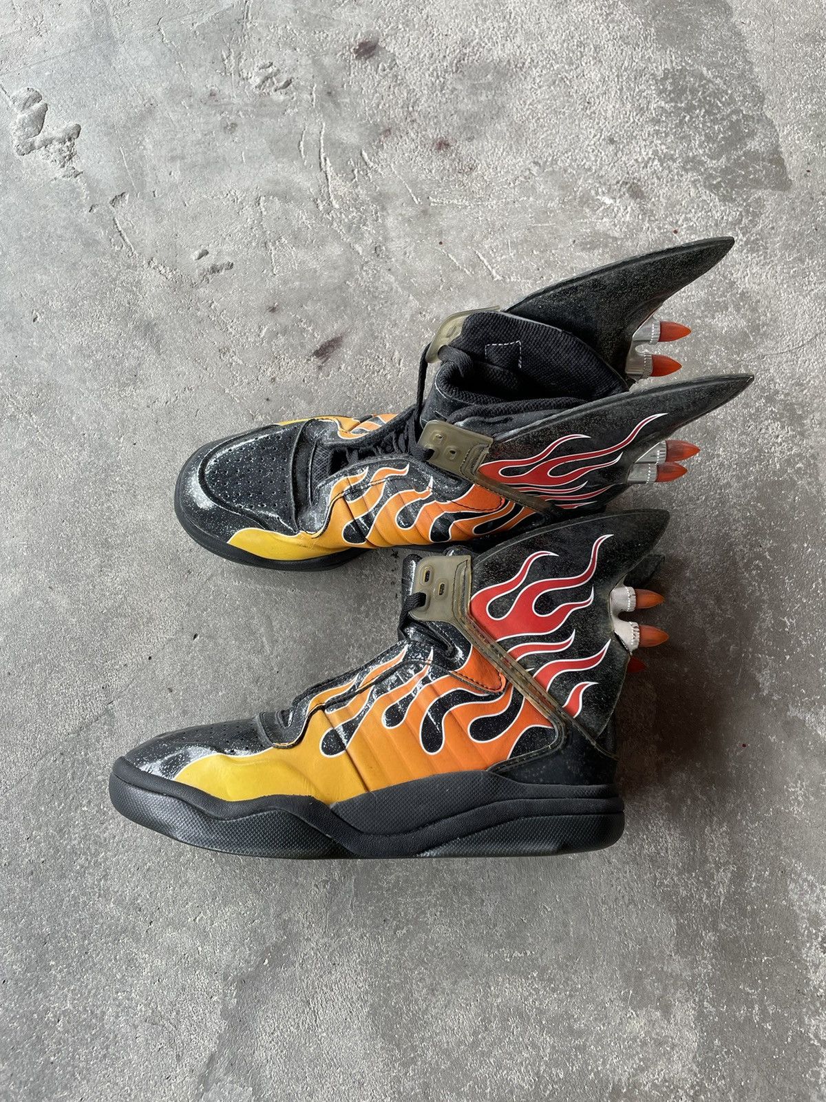 Adidas Adidas Jeremy Scott JS Shark Flame Fin Light up Sneakers Grailed