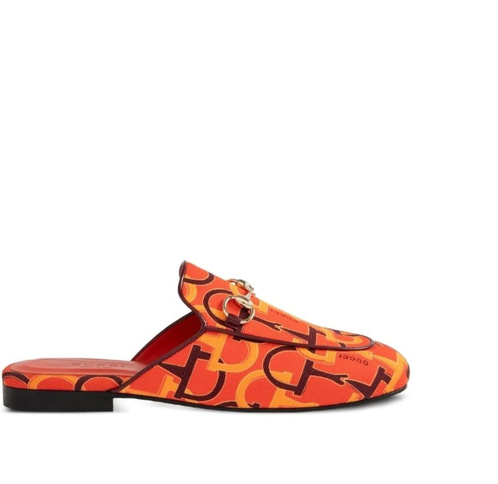 Gucci NIB Gucci Princetown orange leather horsebit mules IT 38 Size US 8 / IT 38 - 2 Thumbnail