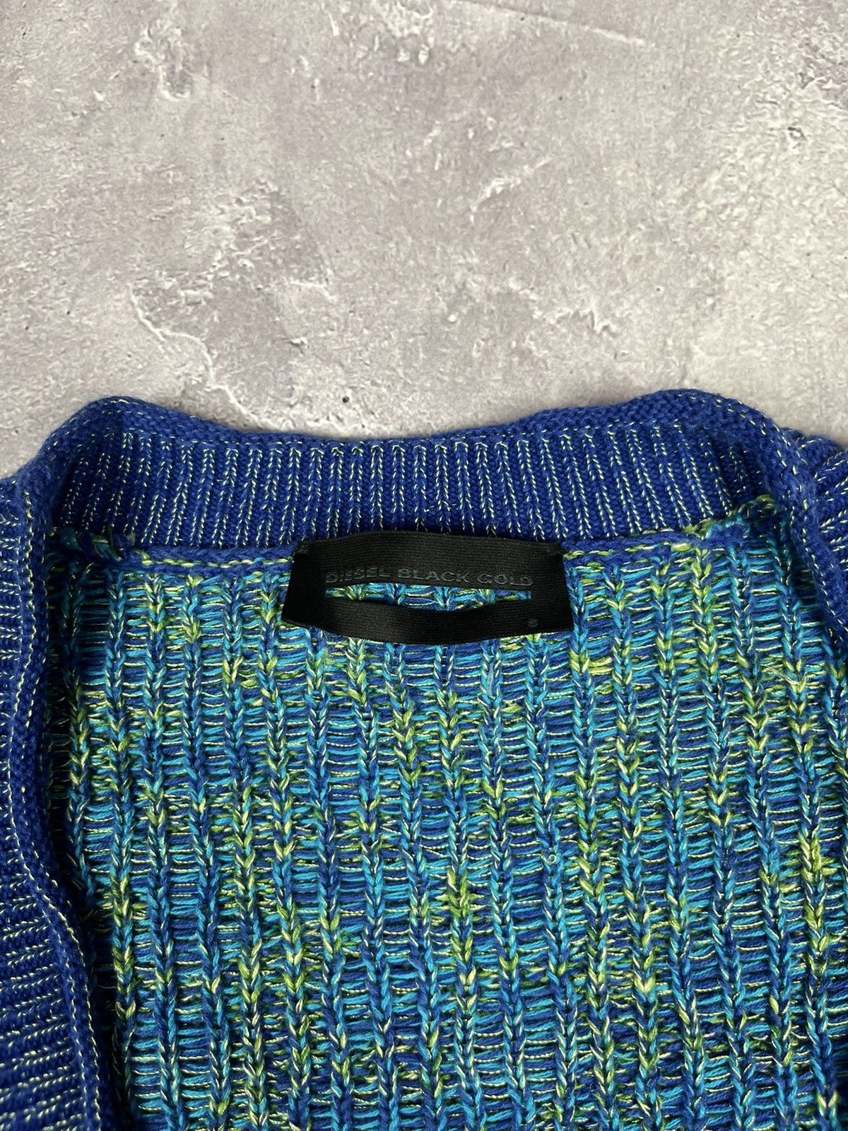 Diesel Black Gold Diesel Black Gold Blue/Green Cardigan Sweater Size S Size US S / EU 44-46 / 1 - 5 Thumbnail