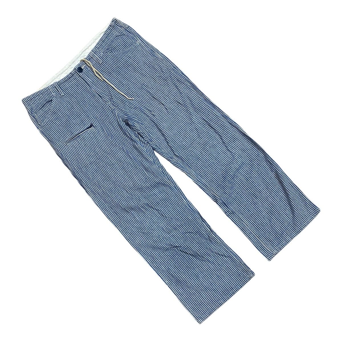 Blue Blue Japan ✨Blue Blue Japan indigo hickory stripe pants made in Japan Size US 35 - 7 Thumbnail