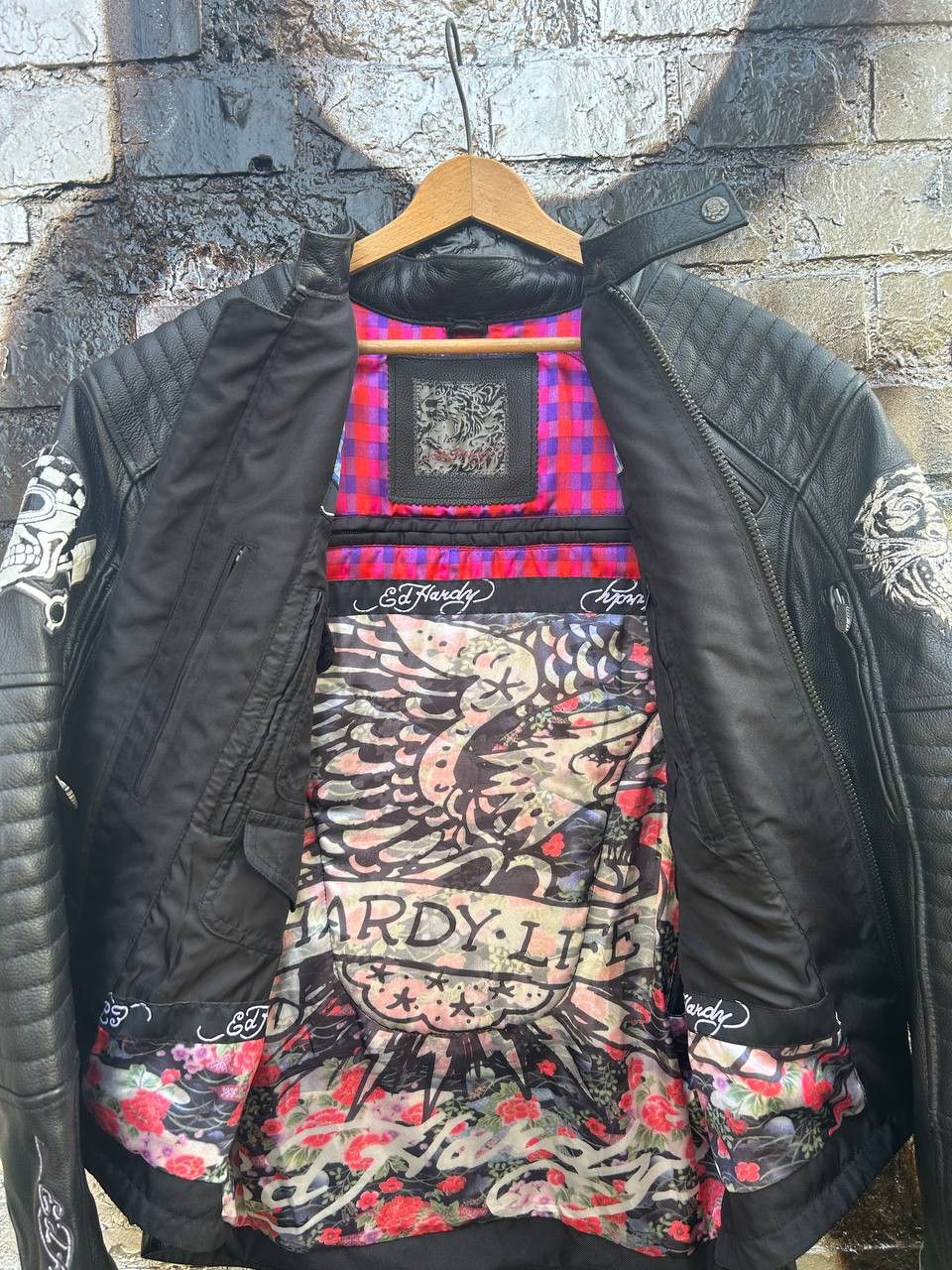 Christian Audigier Ed Hardy vintage motocykle bike jacket Size US M / EU 48-50 / 2 - 7 Thumbnail