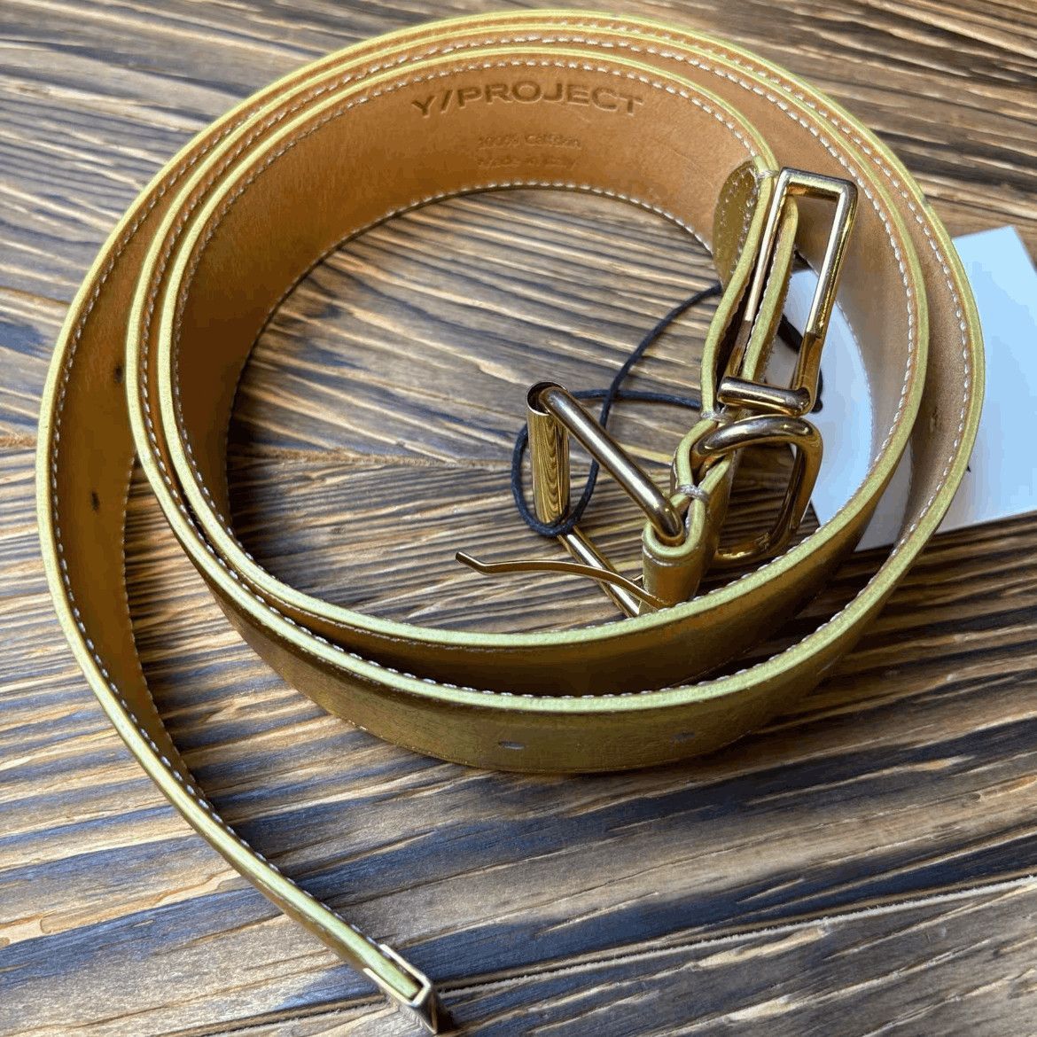Y/Project Y/Project 10SS Golden Logo Belt-2508 Size ONE SIZE - 8 Thumbnail