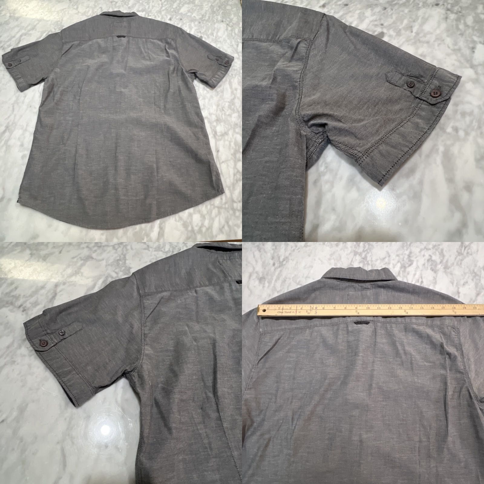 Guess VINTAGE Guess Men’s XL Gray Button-Up Short Sleeve Shirt 90s, Travel, Casual Mens Regular Classic Button Up Shirt Size US XL / EU 56 / 4 - 8 Thumbnail