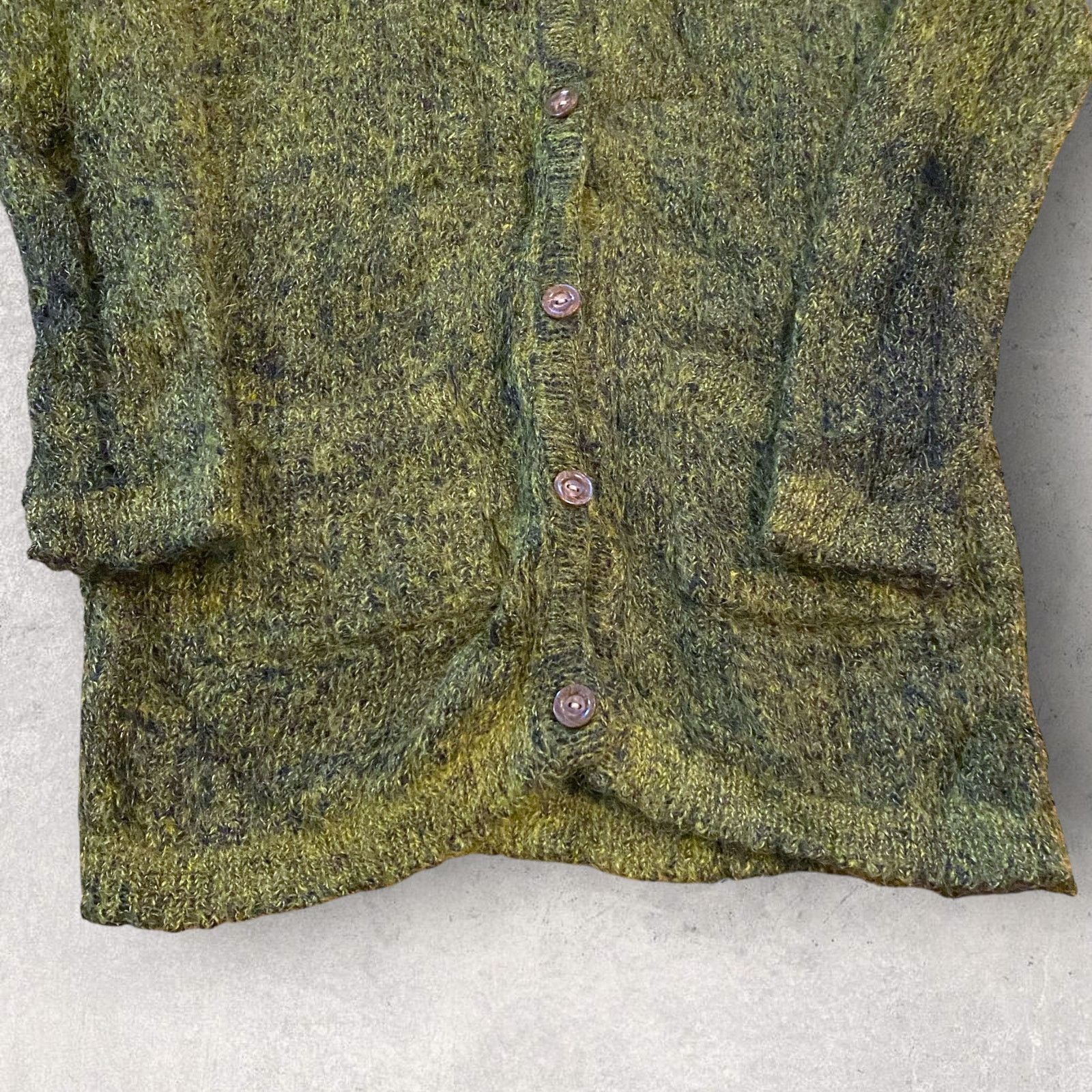 Vintage Vintage 1960s Swaggy Green Mohair Wool Cardigan Size S / US 4 / IT 40 - 5 Thumbnail